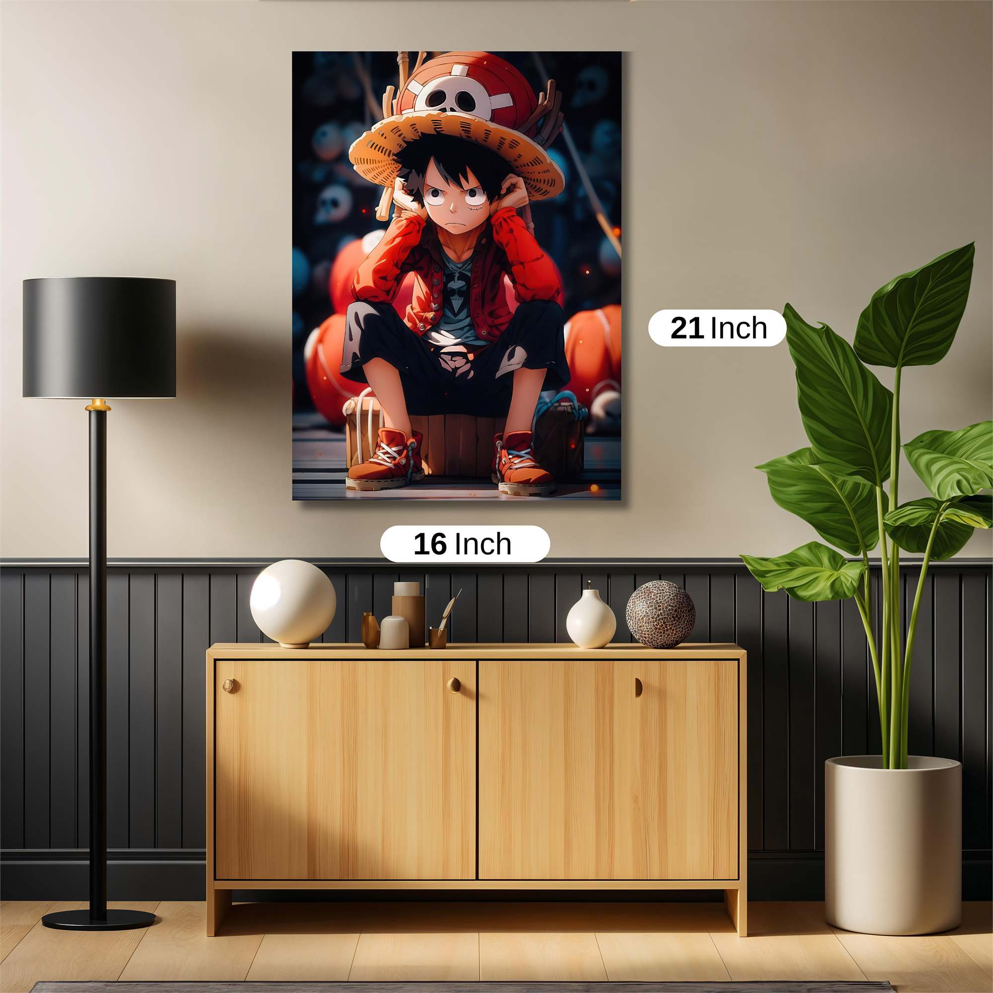 Luffy Pensive Safe Wall Magnetic / M