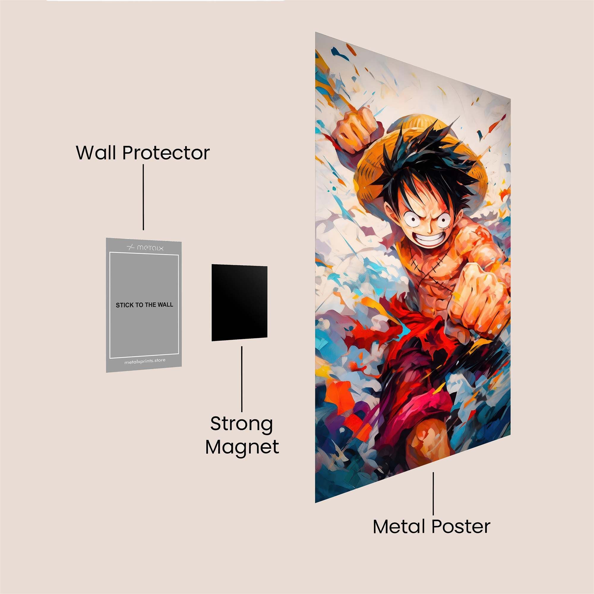 Luffy Vibrant Safe Wall Magnetic / M