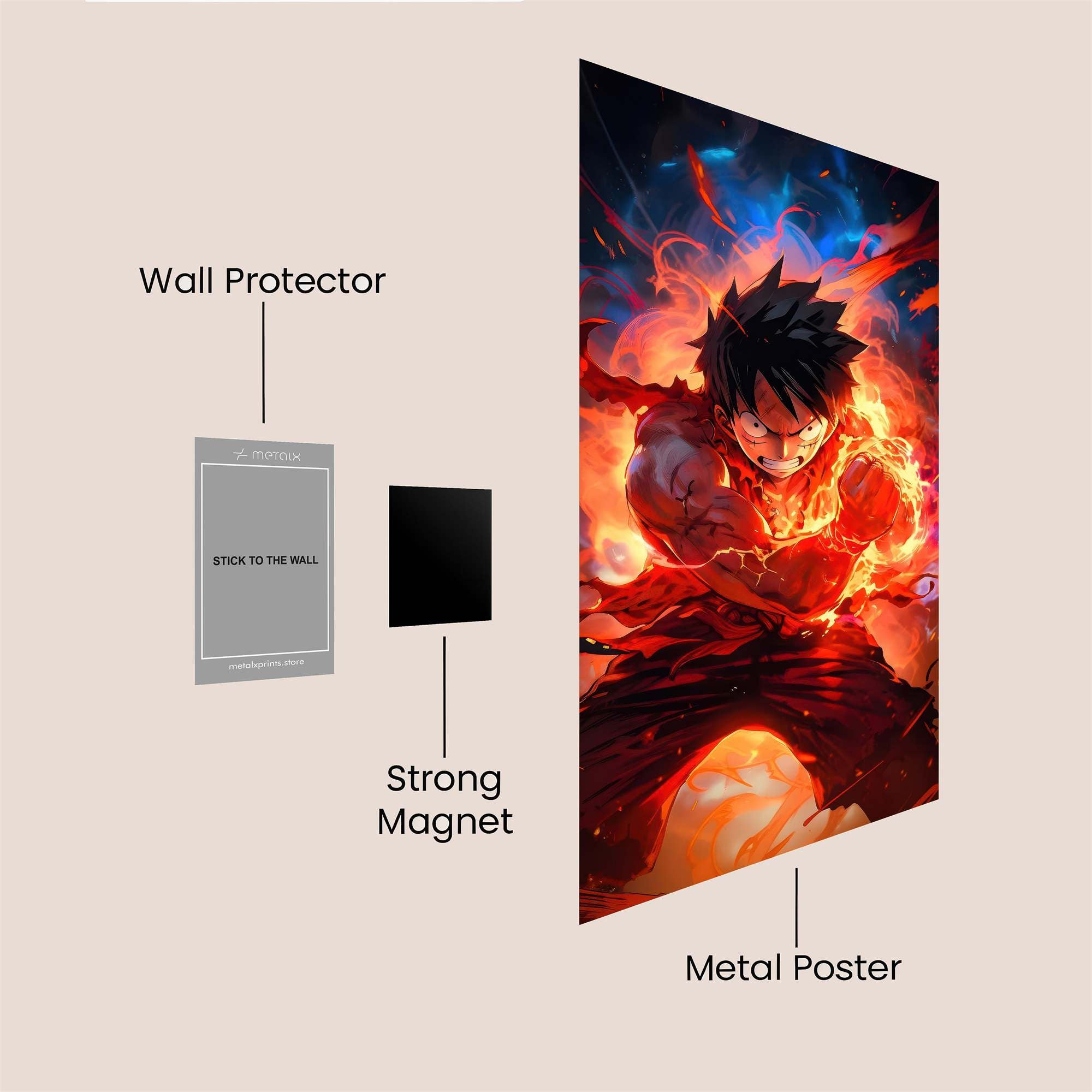 Luffy Inferno Safe Wall Magnetic / M