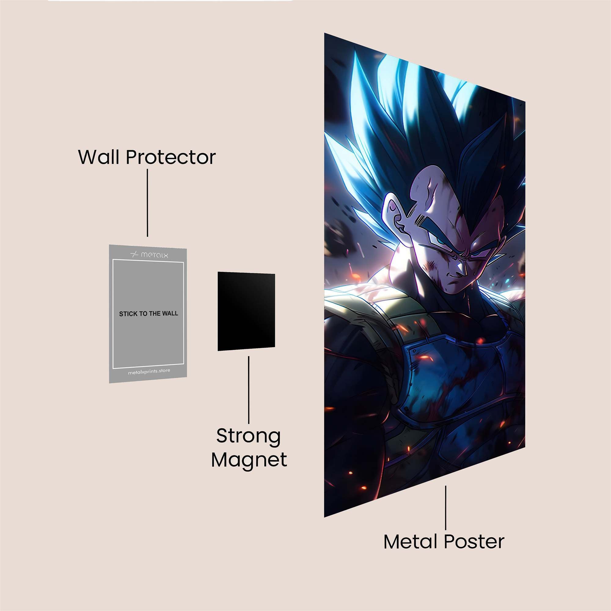 Vegeta Valiant Safe Wall Magnetic / M
