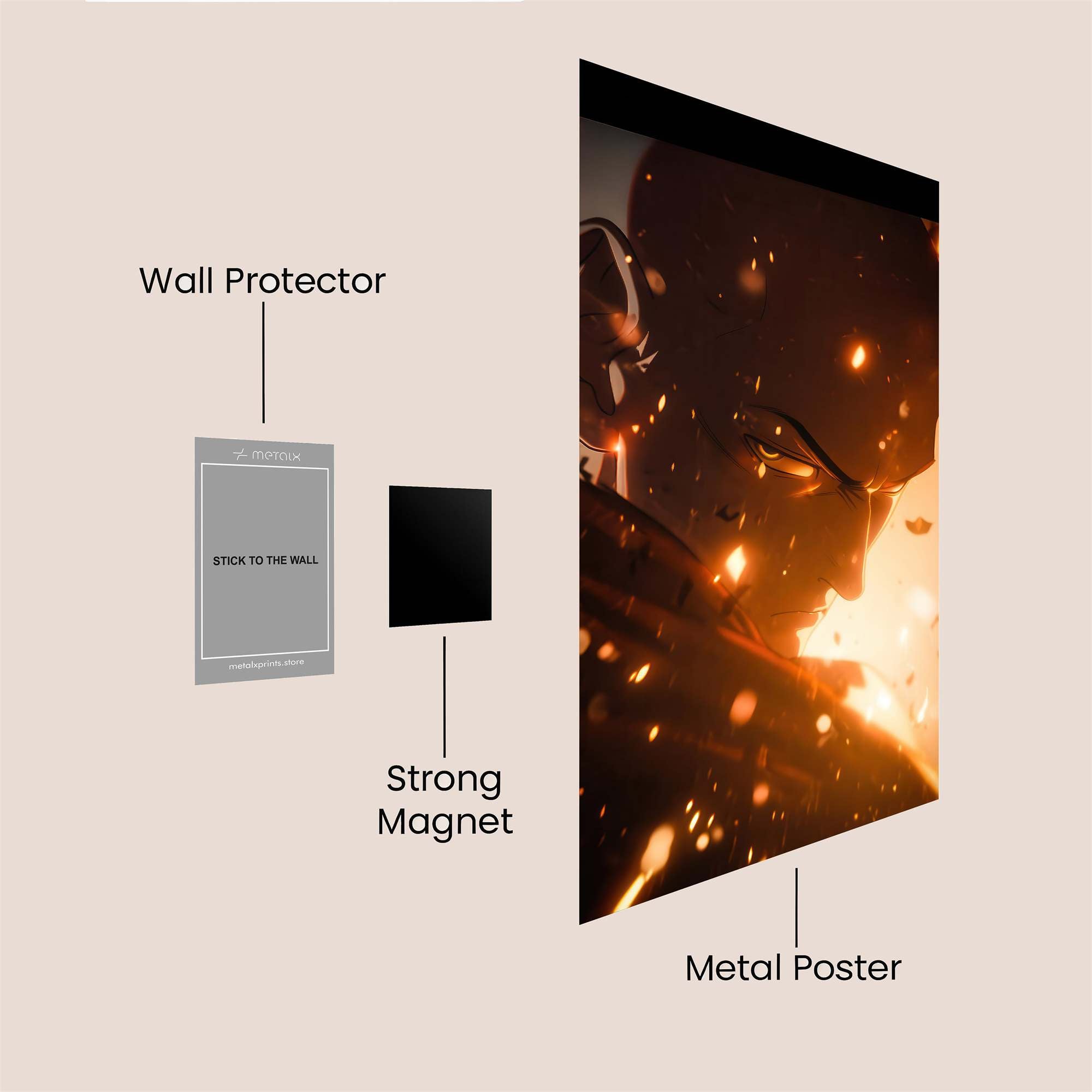 Saitama Blaze Safe Wall Magnetic / M