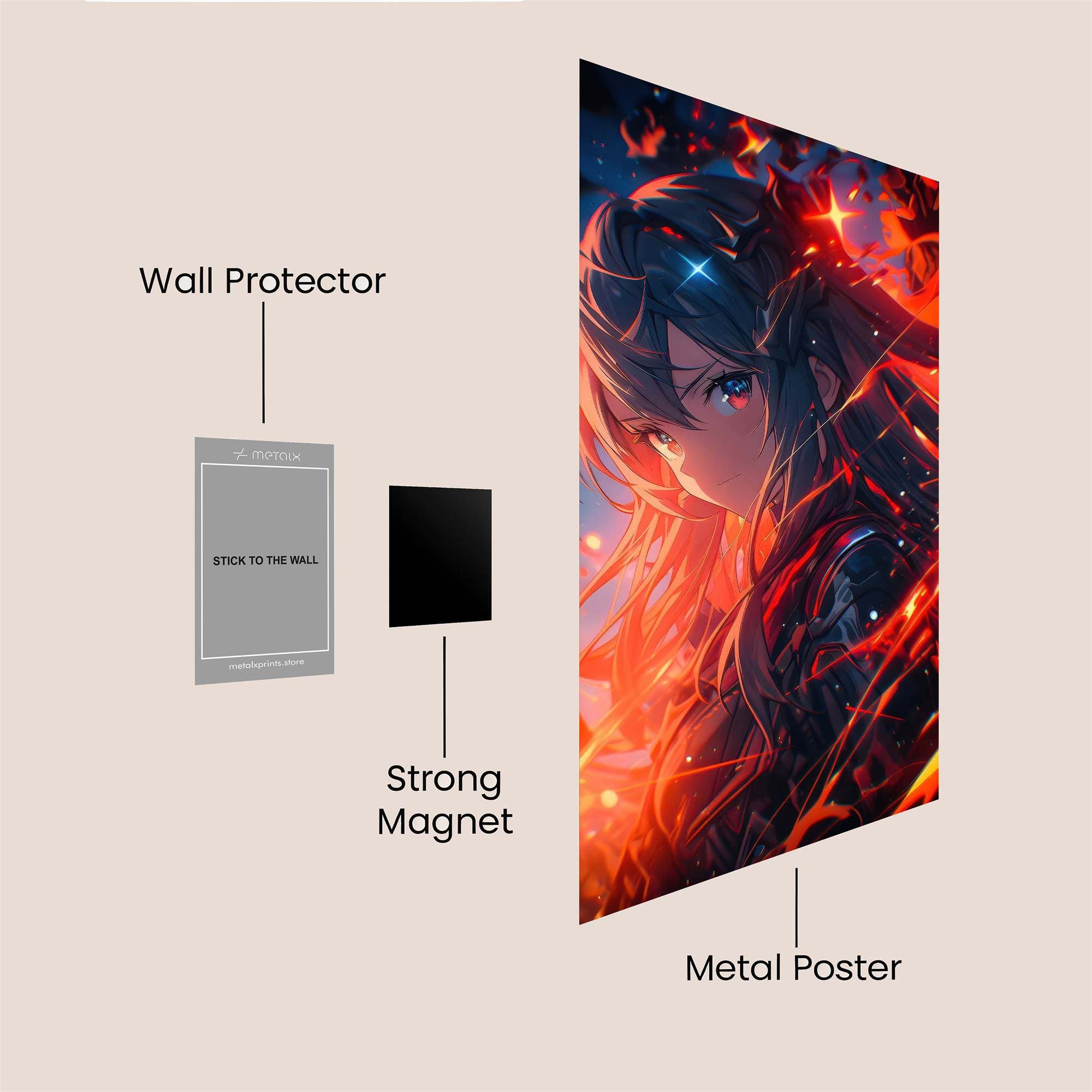 FlameWhisper Safe Wall Magnetic / M