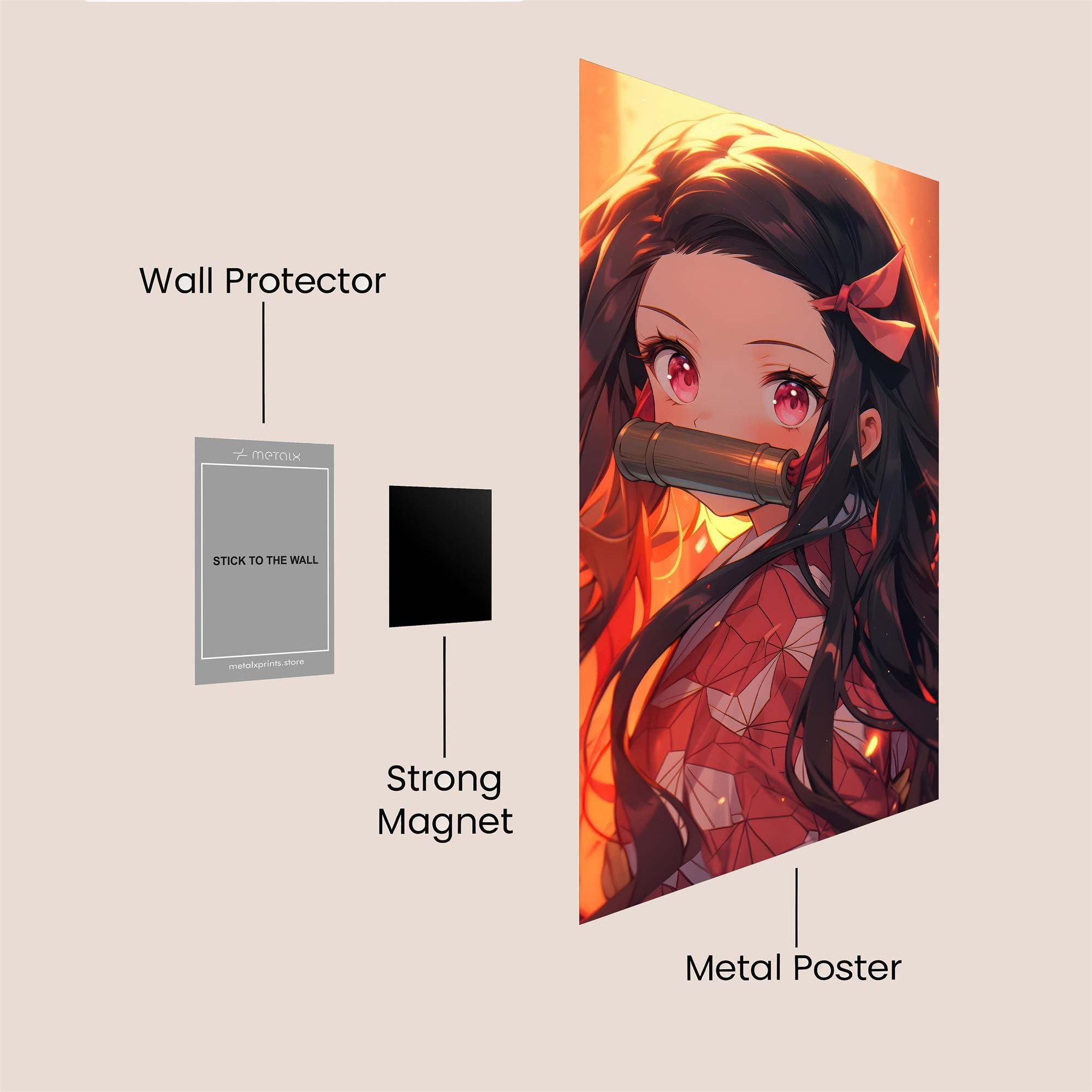 Nezuko Fierce Safe Wall Magnetic / M