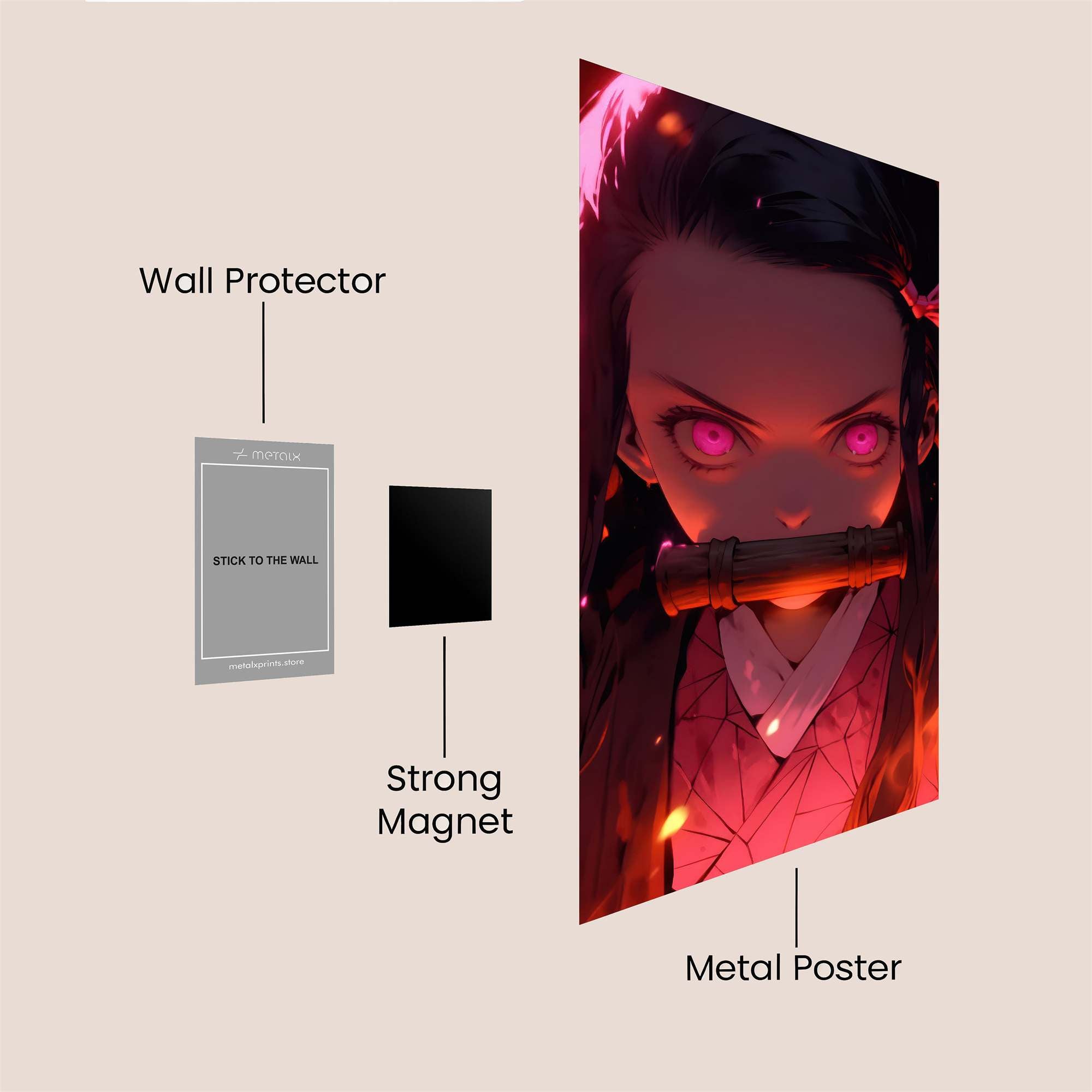 Nezuko Fierce Safe Wall Magnetic / M