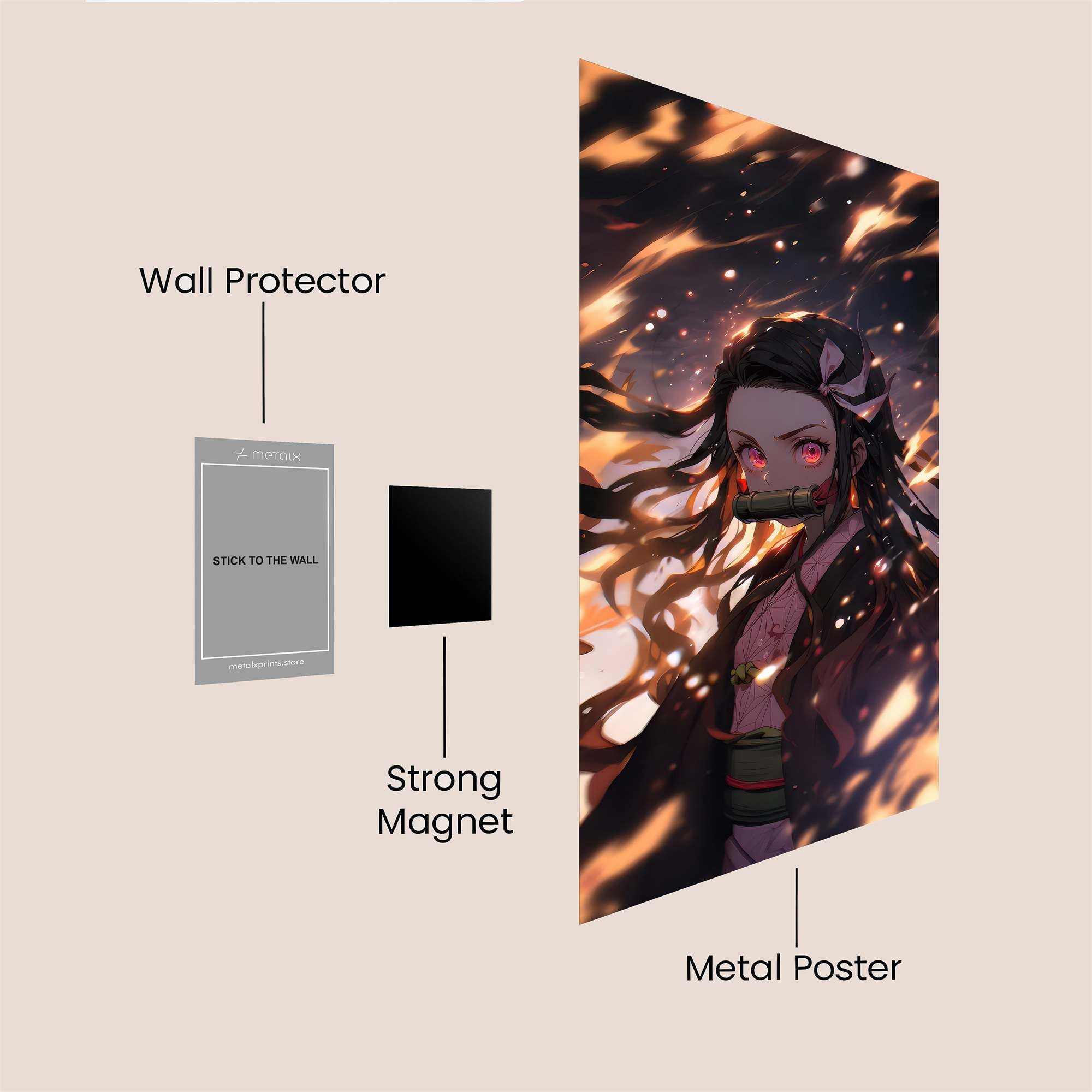 Nezuko Inferno Safe Wall Magnetic / M