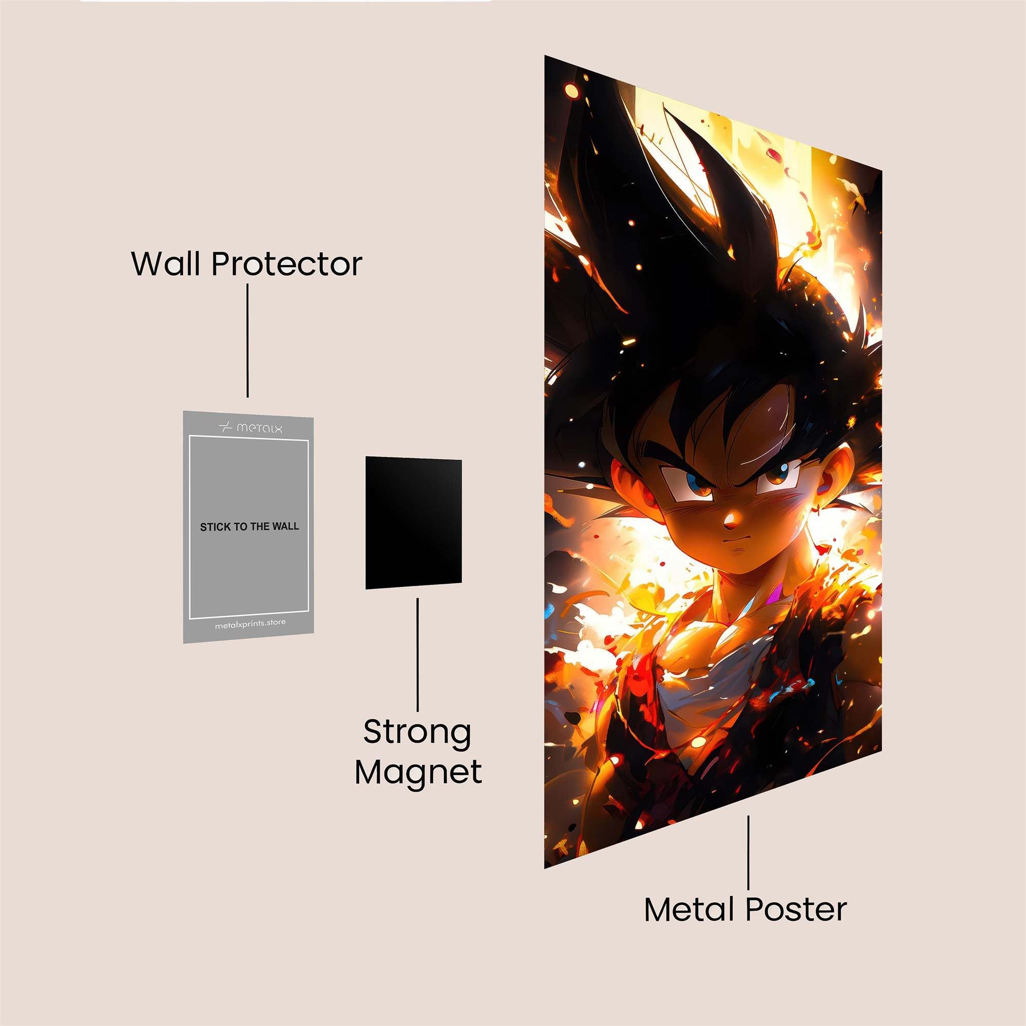 Goku Inferno Safe Wall Magnetic / M
