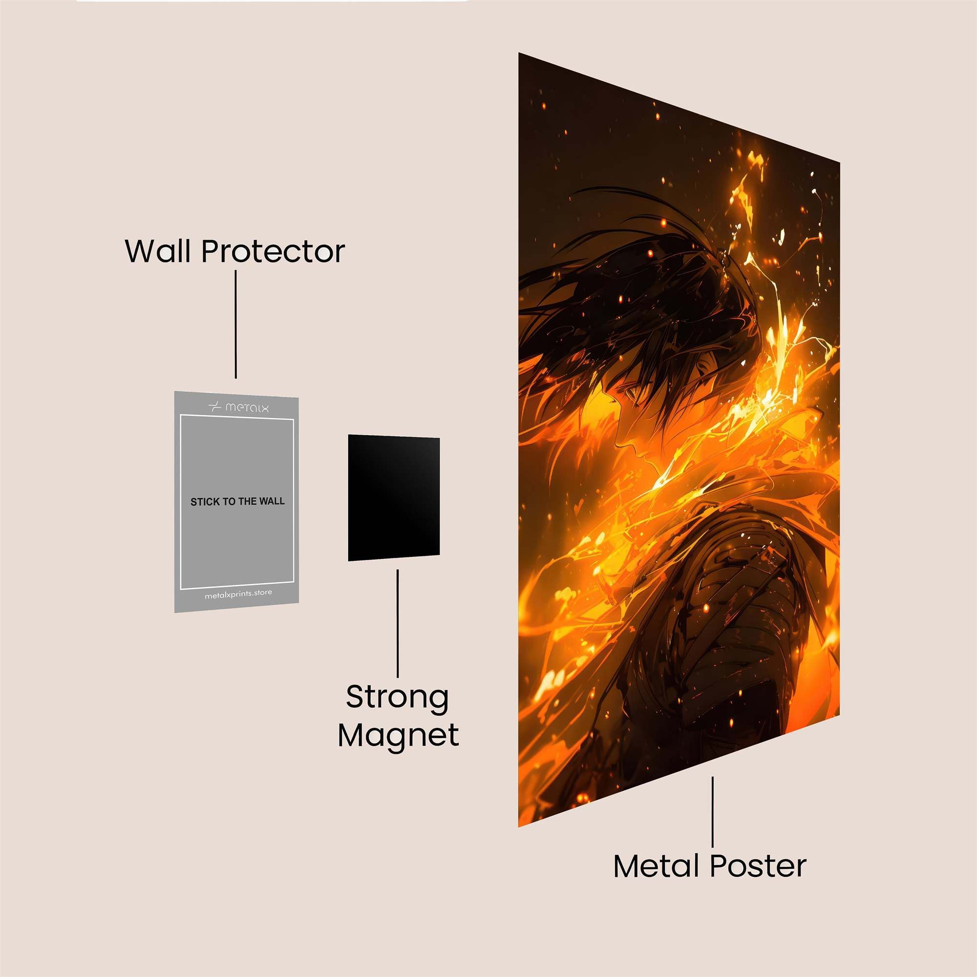 Flame Fury Safe Wall Magnetic / M