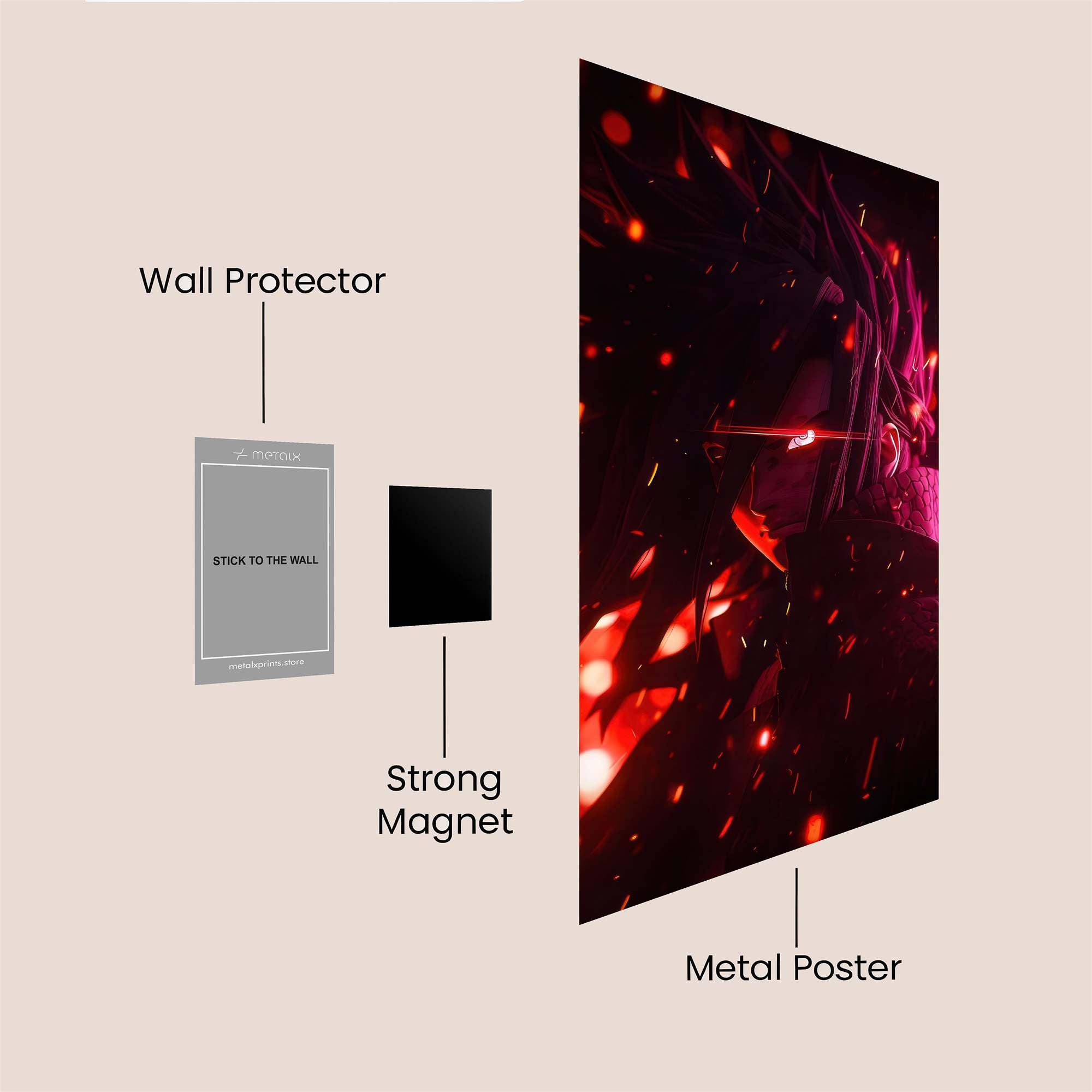 Vegeta Fiery Safe Wall Magnetic / M