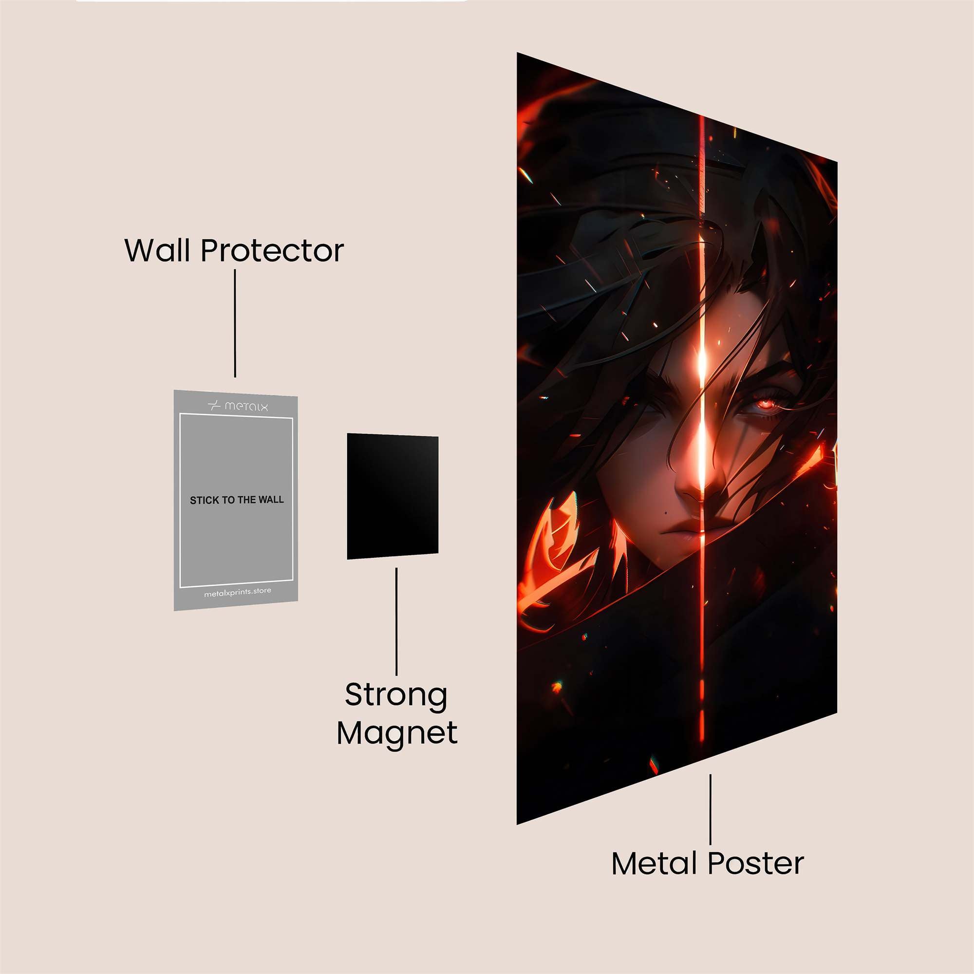FlameShadow Safe Wall Magnetic / M