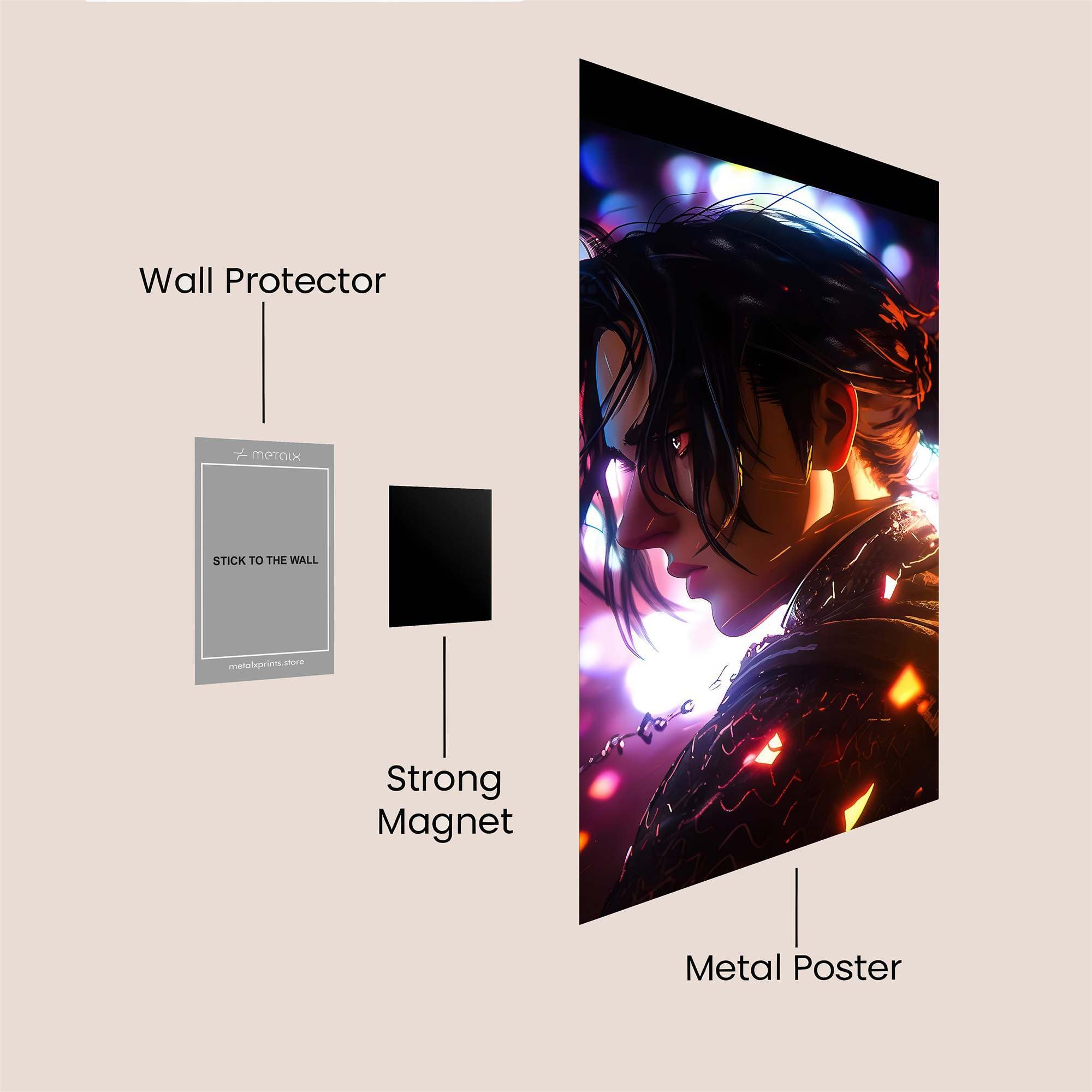 Samurai Glow Safe Wall Magnetic / M