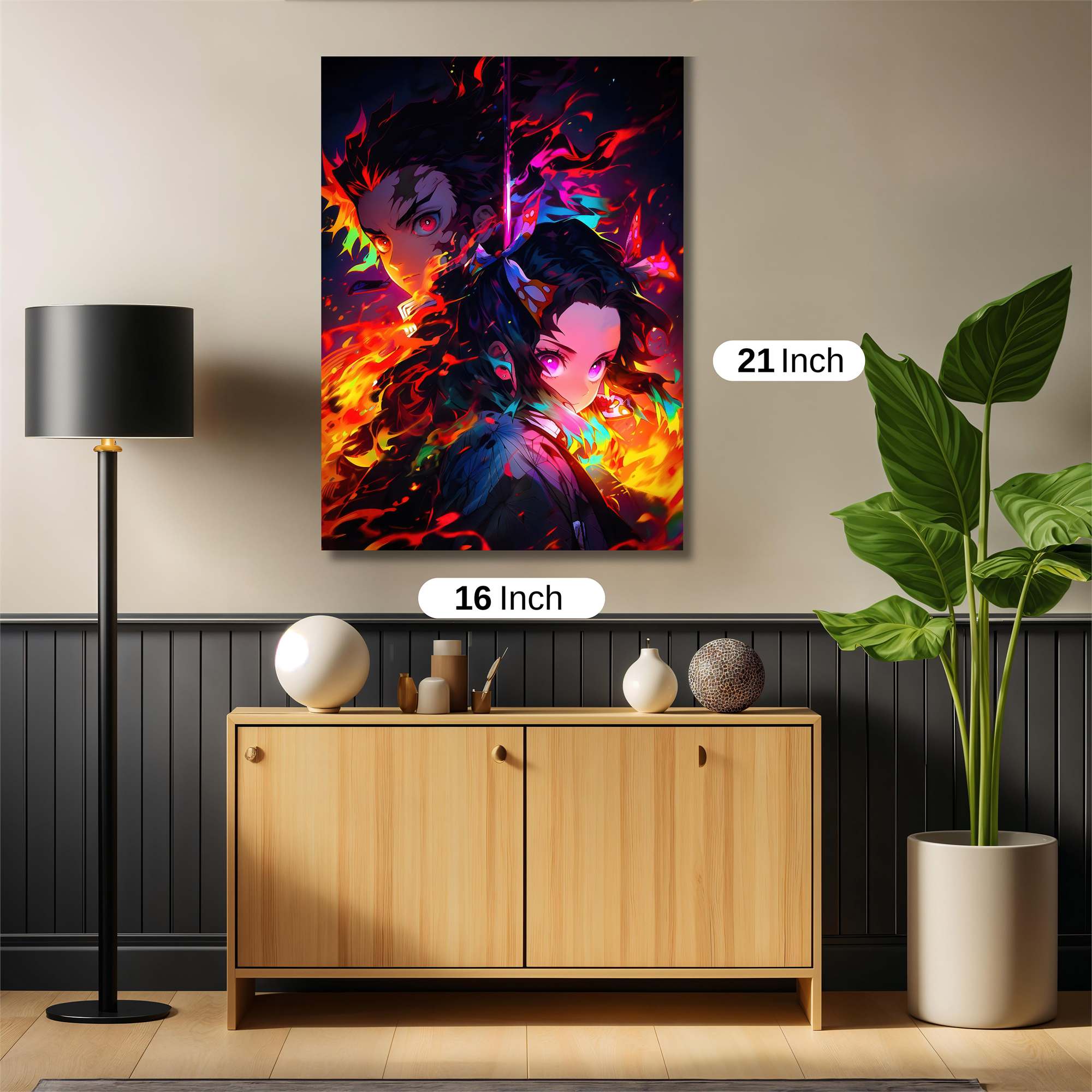 Demon Flames Safe Wall Magnetic / M