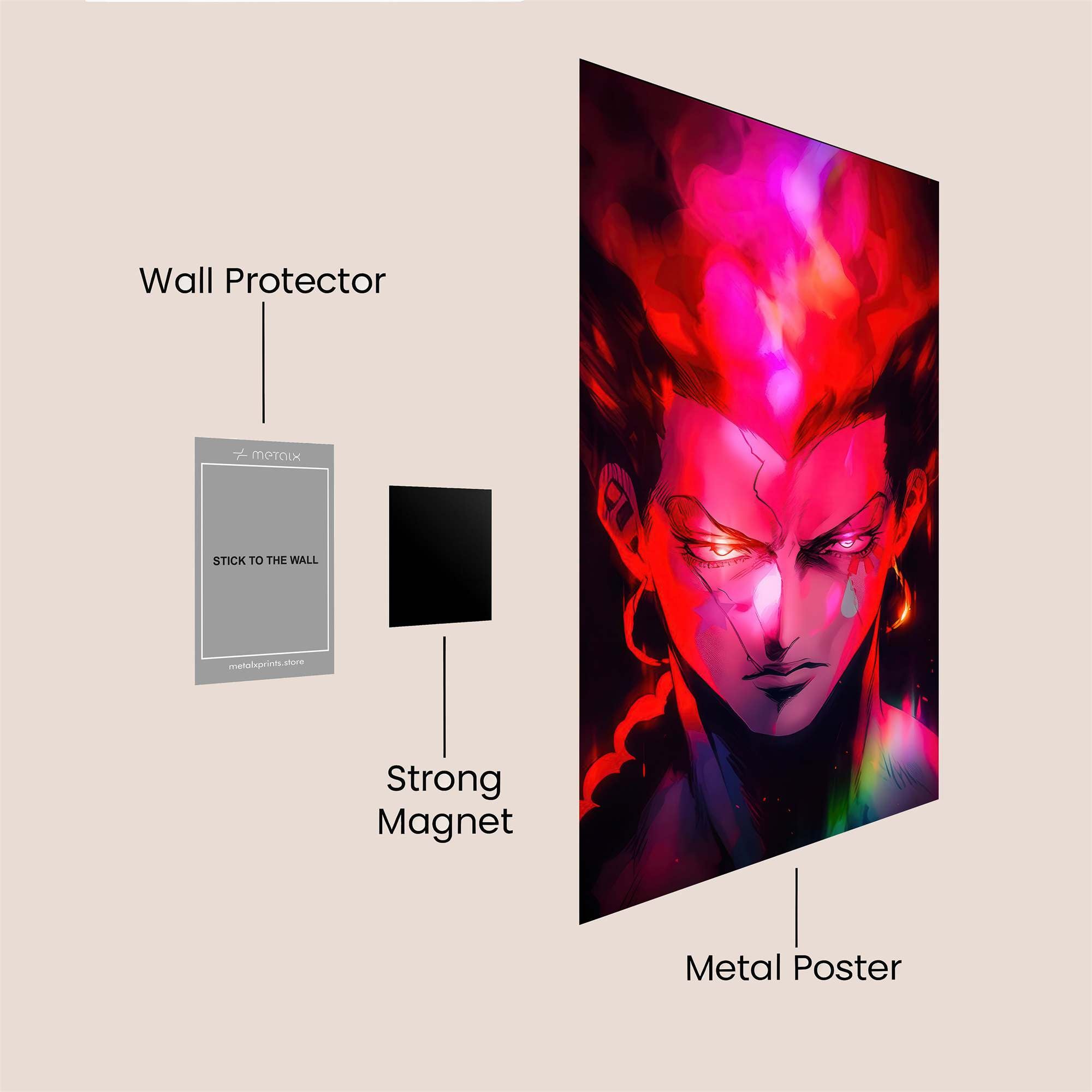 Hisoka Menacing Safe Wall Magnetic / M