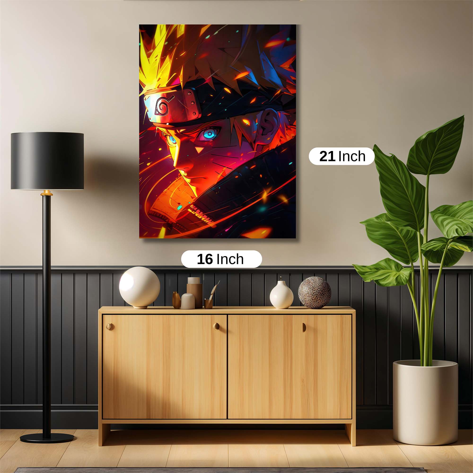 Naruto Fiery Safe Wall Magnetic / M