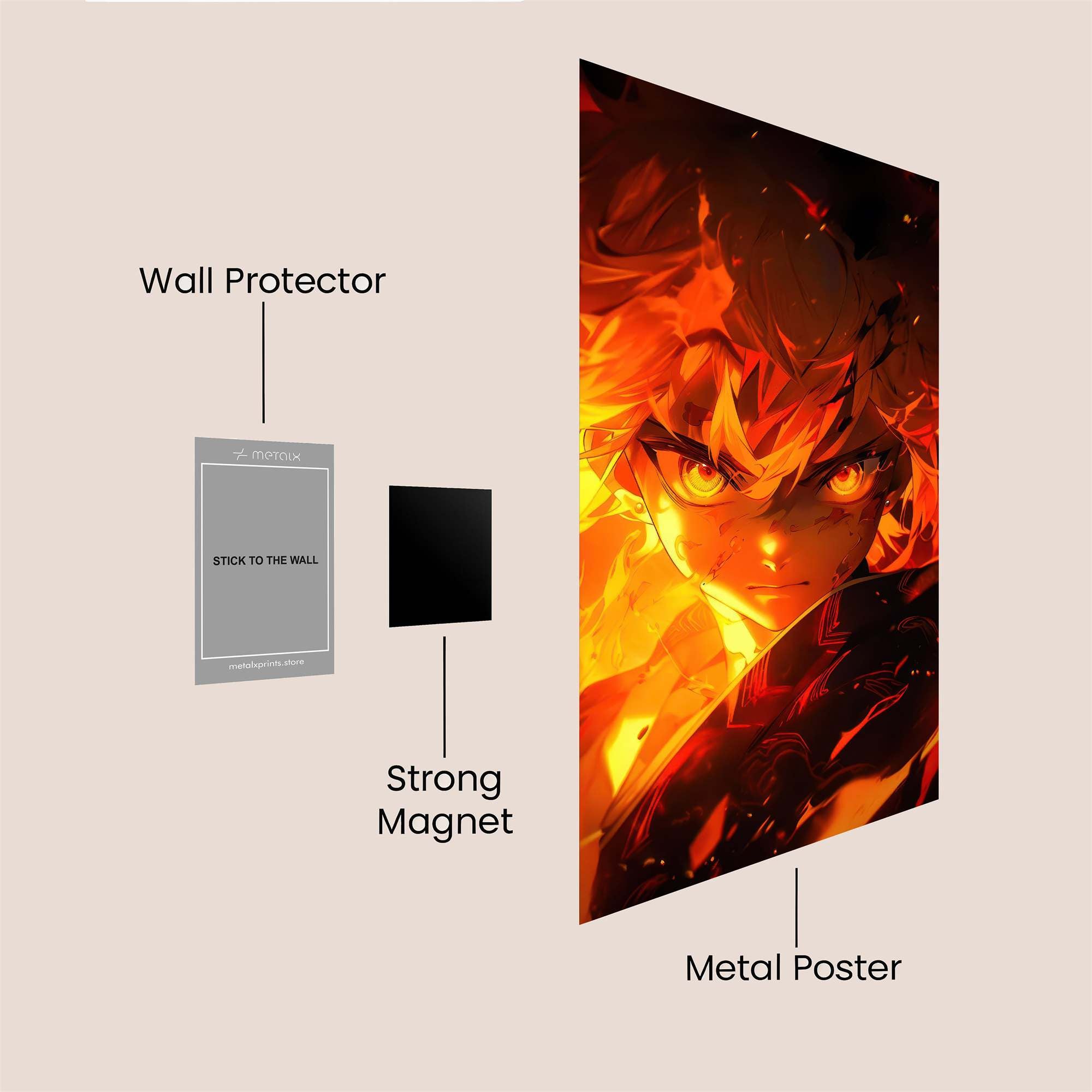 Flame Fury Safe Wall Magnetic / M