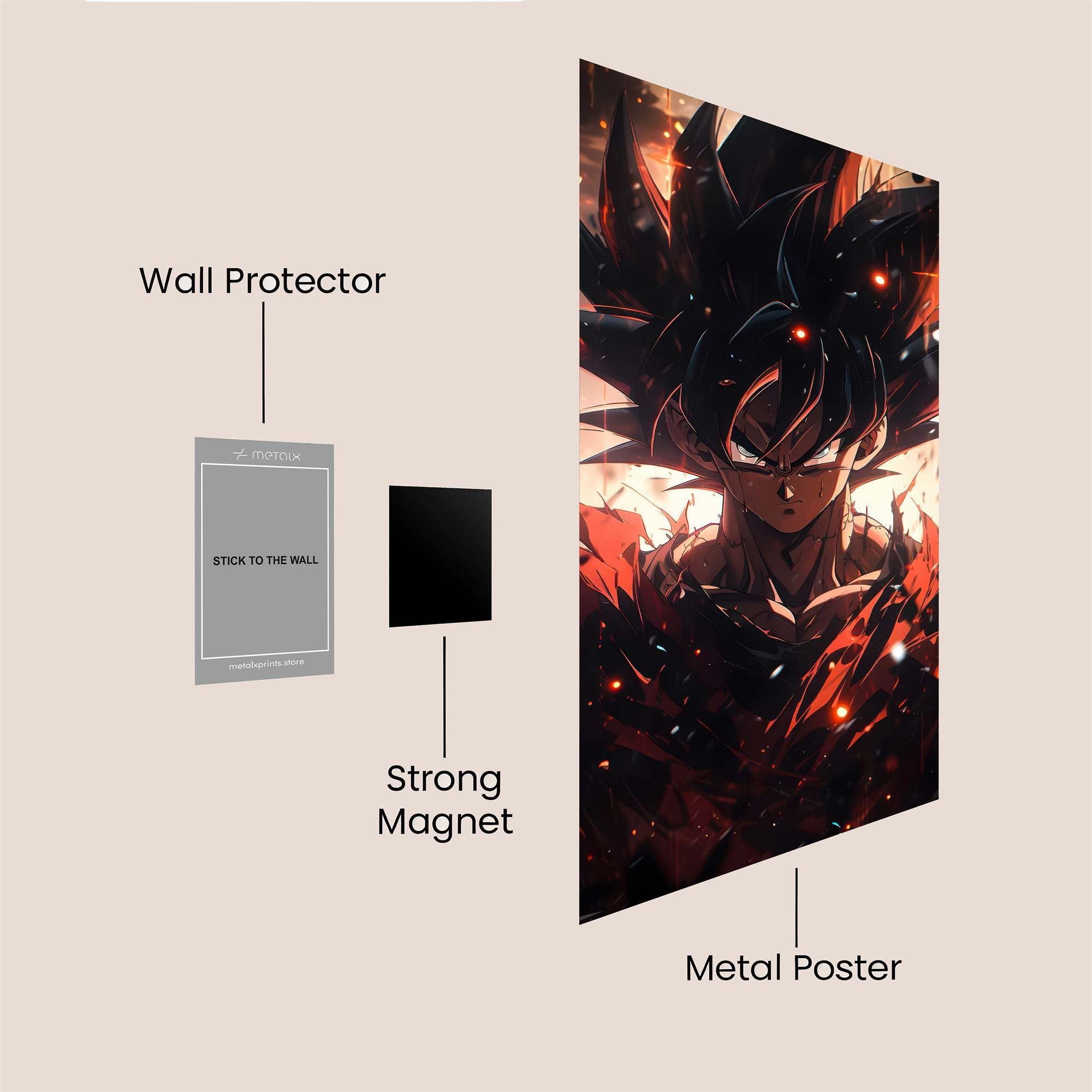 Goku Inferno Safe Wall Magnetic / M