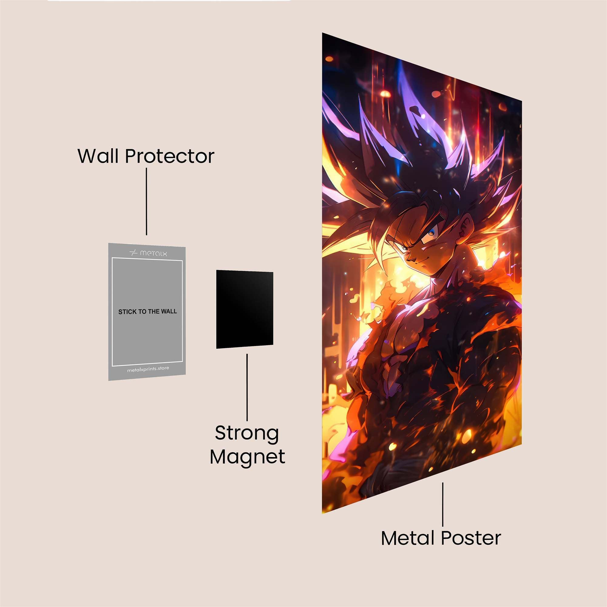 Goku Inferno Safe Wall Magnetic / M