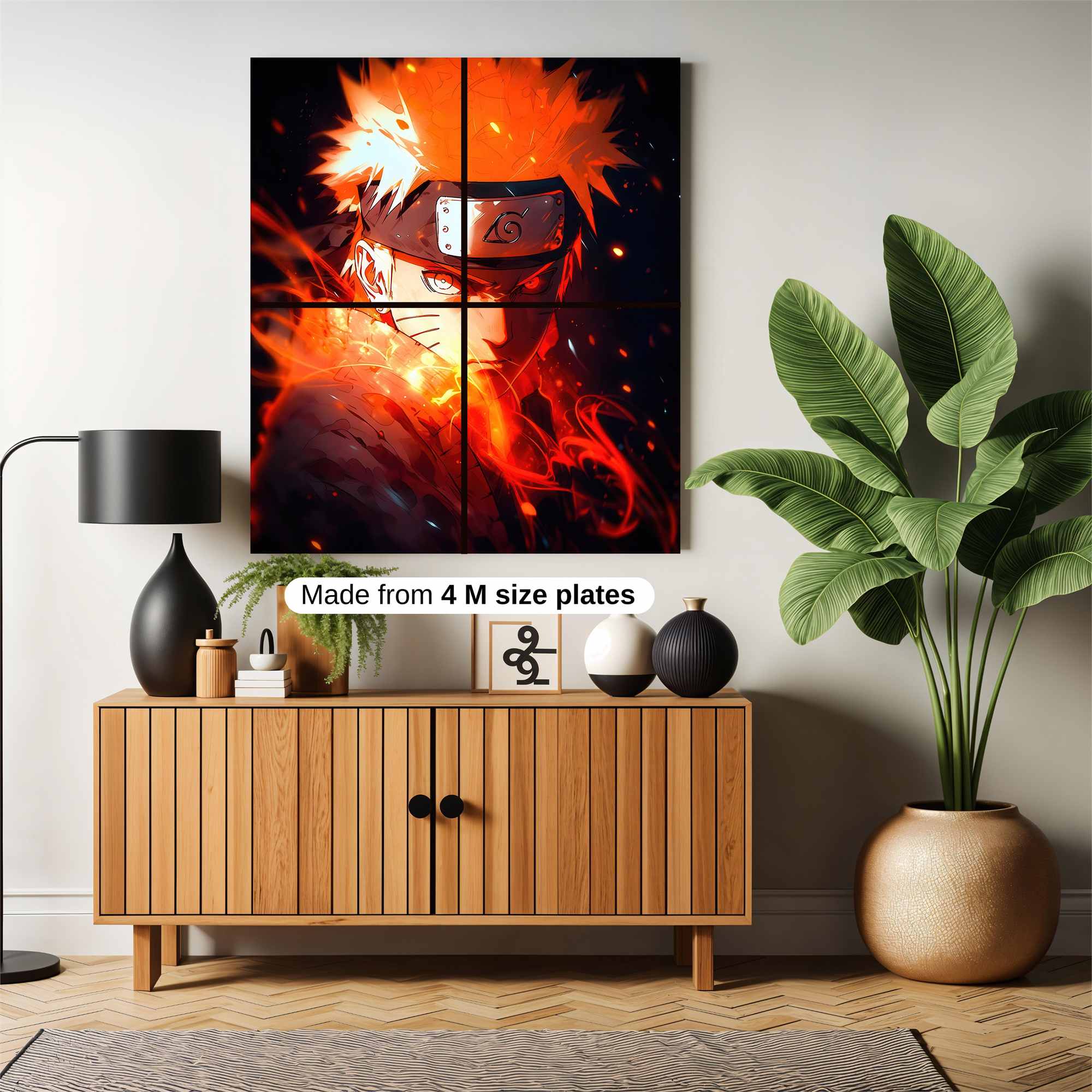 Naruto Fiery Safe Wall Magnetic / M