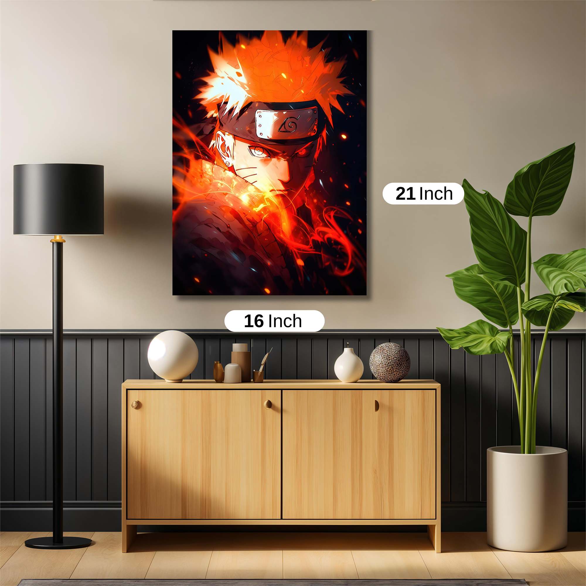 Naruto Fiery Safe Wall Magnetic / M