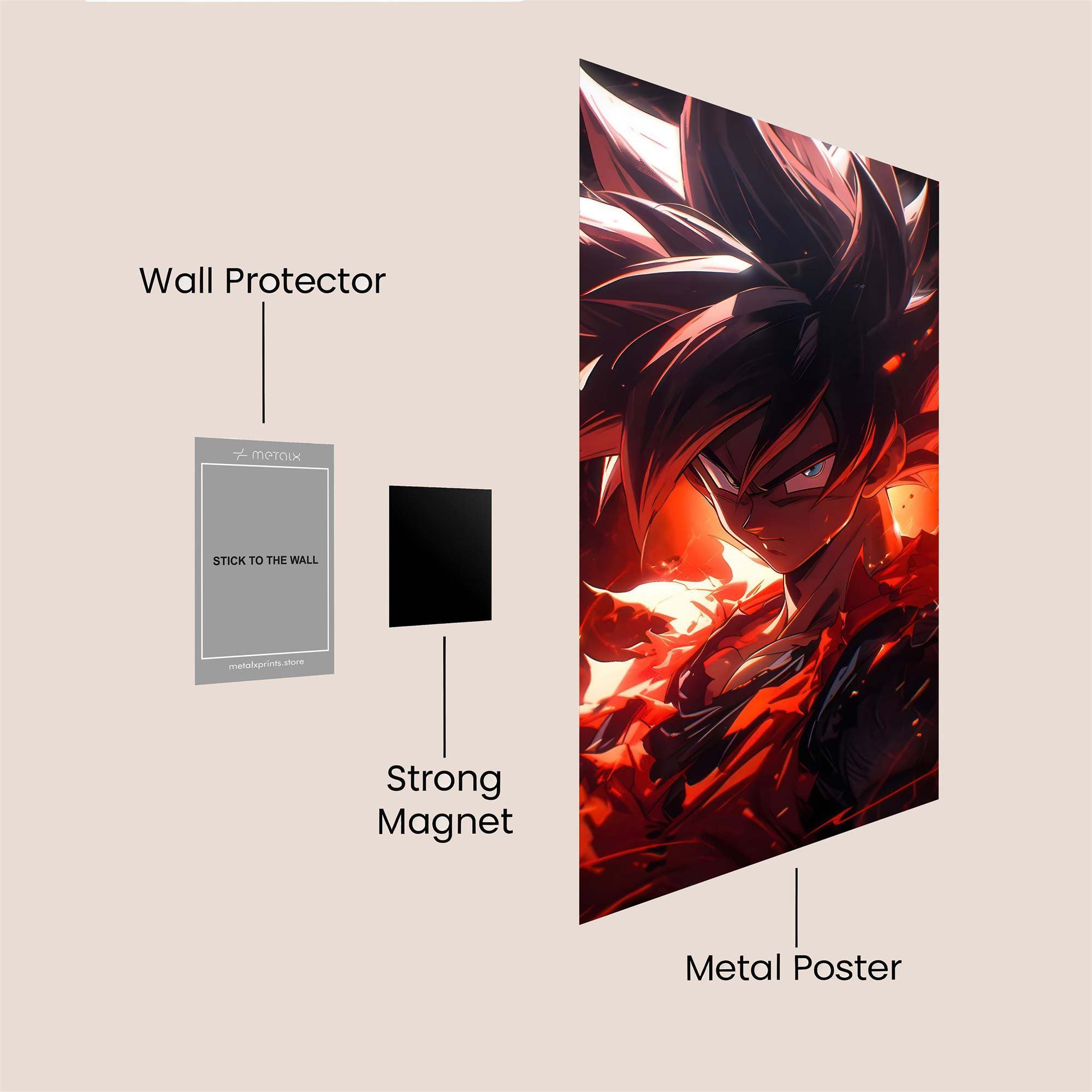 Goku Inferno Safe Wall Magnetic / M