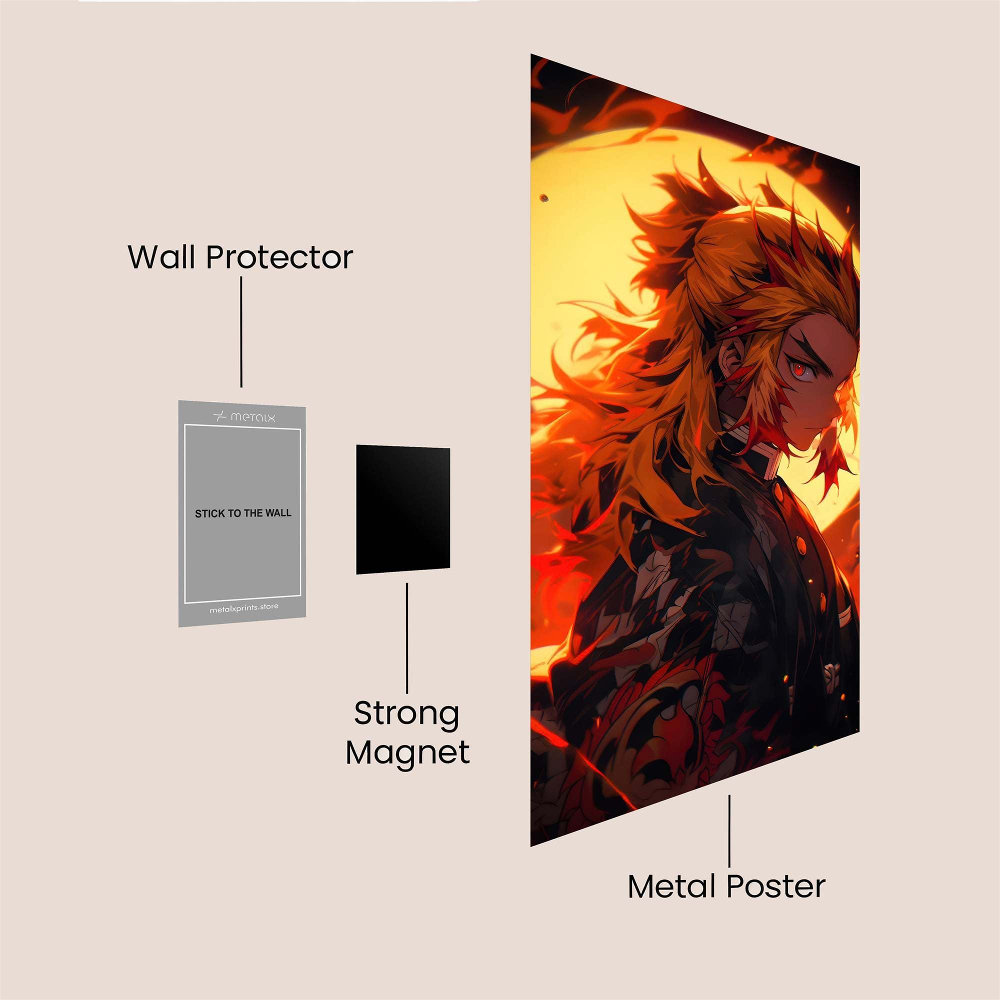Rengoku Blaze Safe Wall Magnetic / M