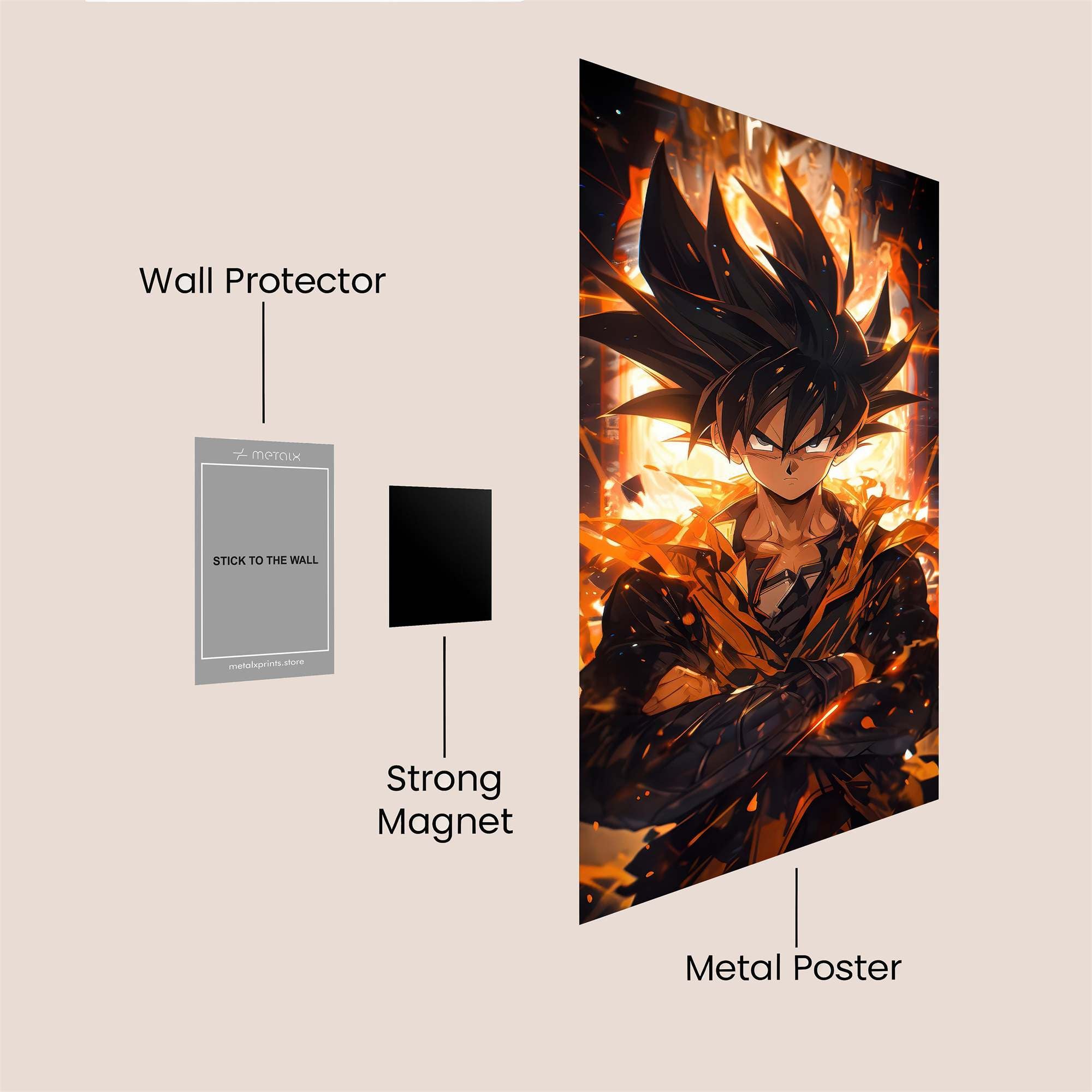 Goku Inferno Safe Wall Magnetic / M