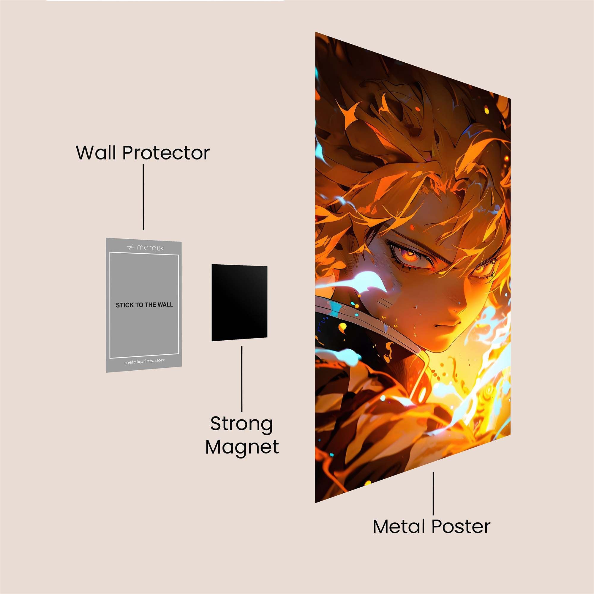 Flame Fury Safe Wall Magnetic / M