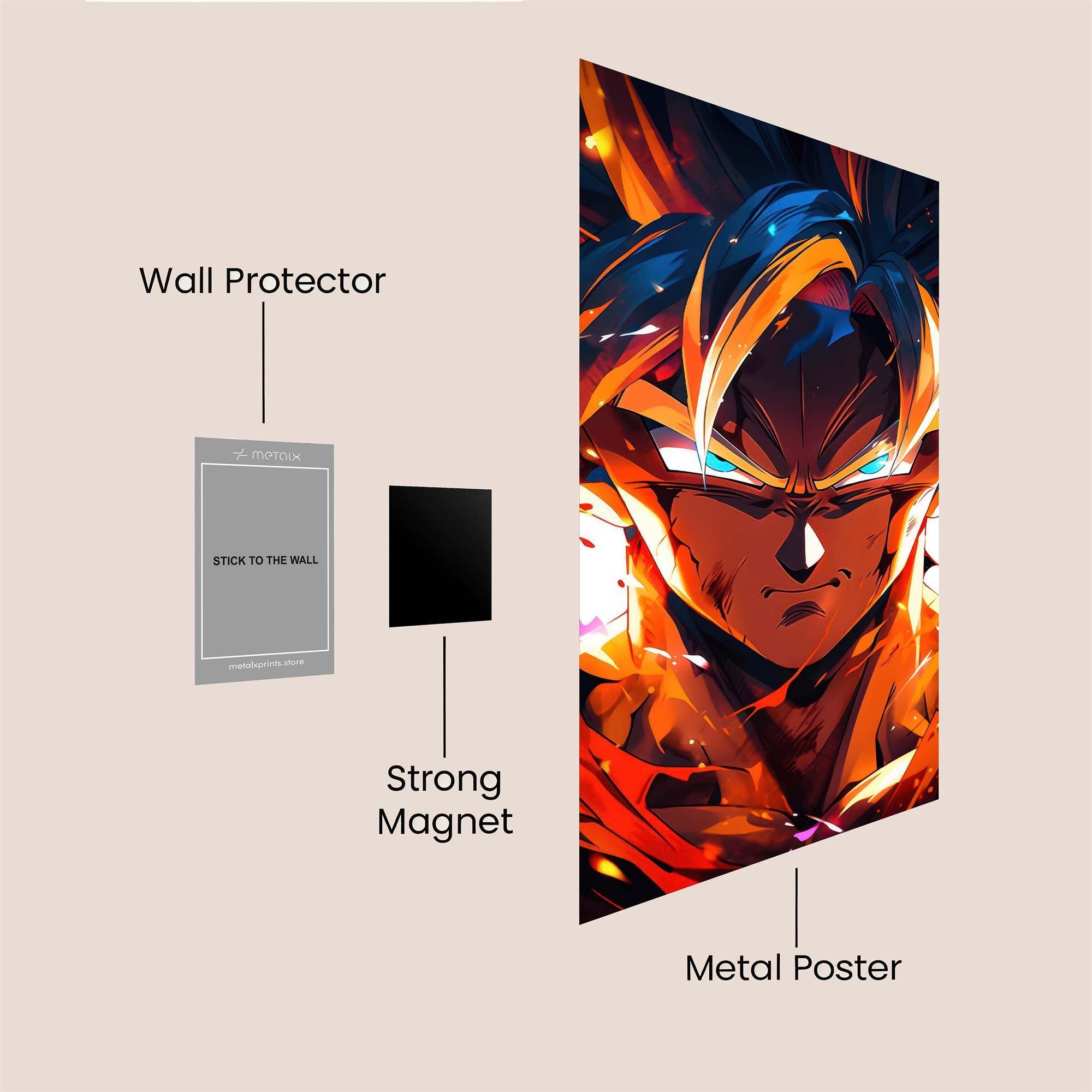 Goku Ignite Safe Wall Magnetic / M
