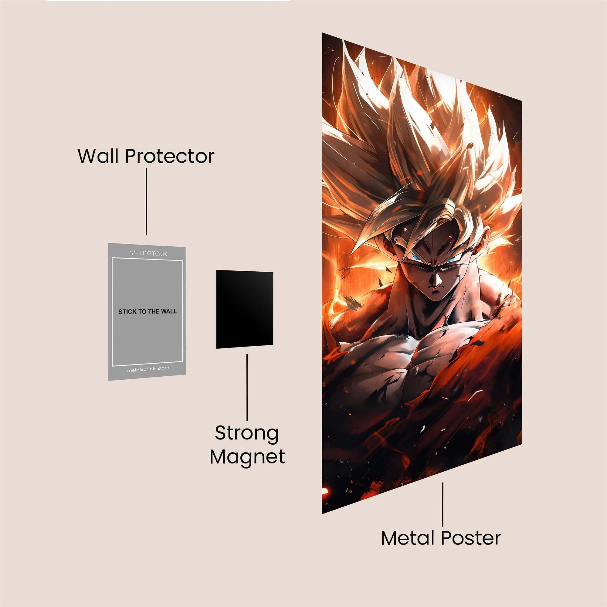 Goku Inferno Safe Wall Magnetic / M
