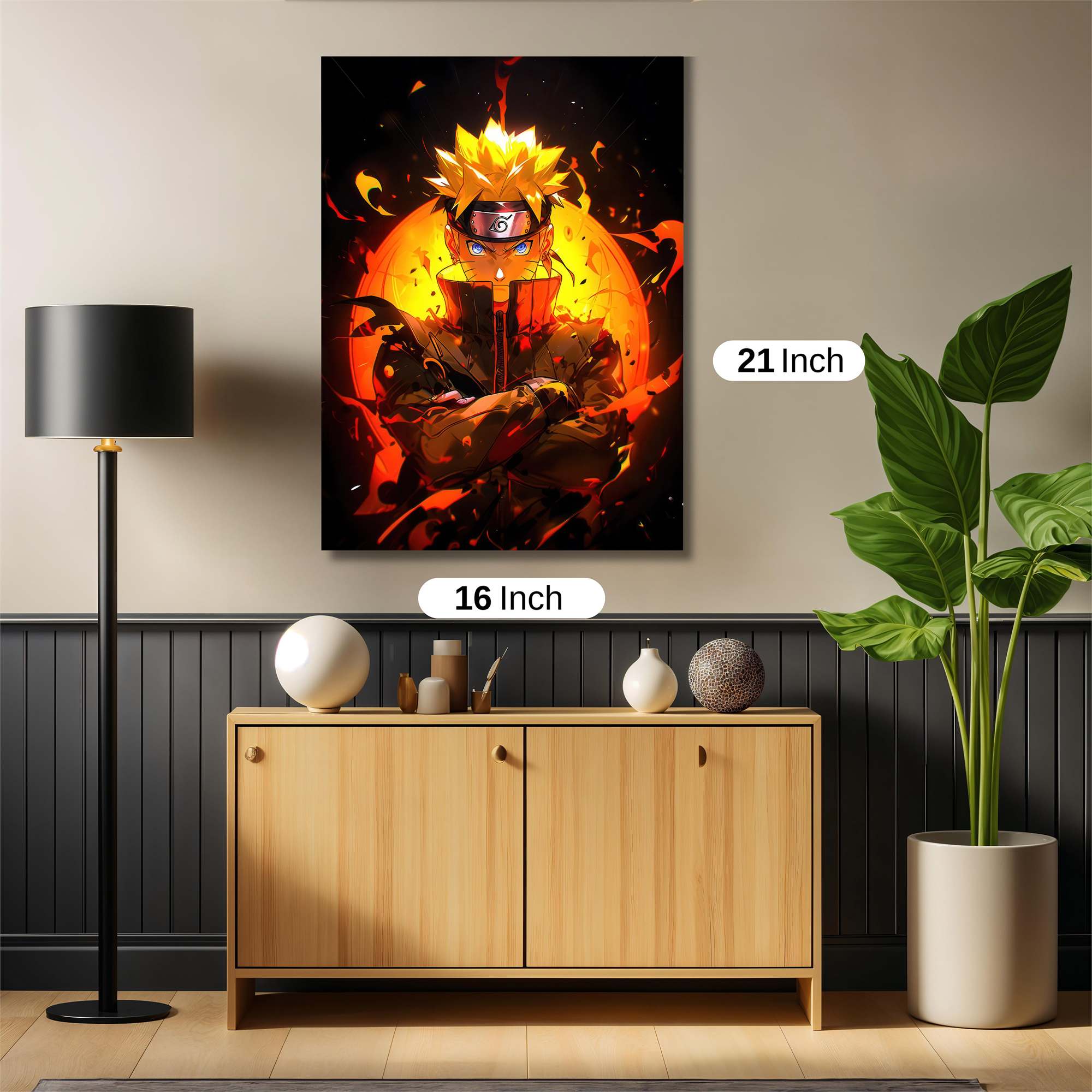 Naruto Fiery Safe Wall Magnetic / M