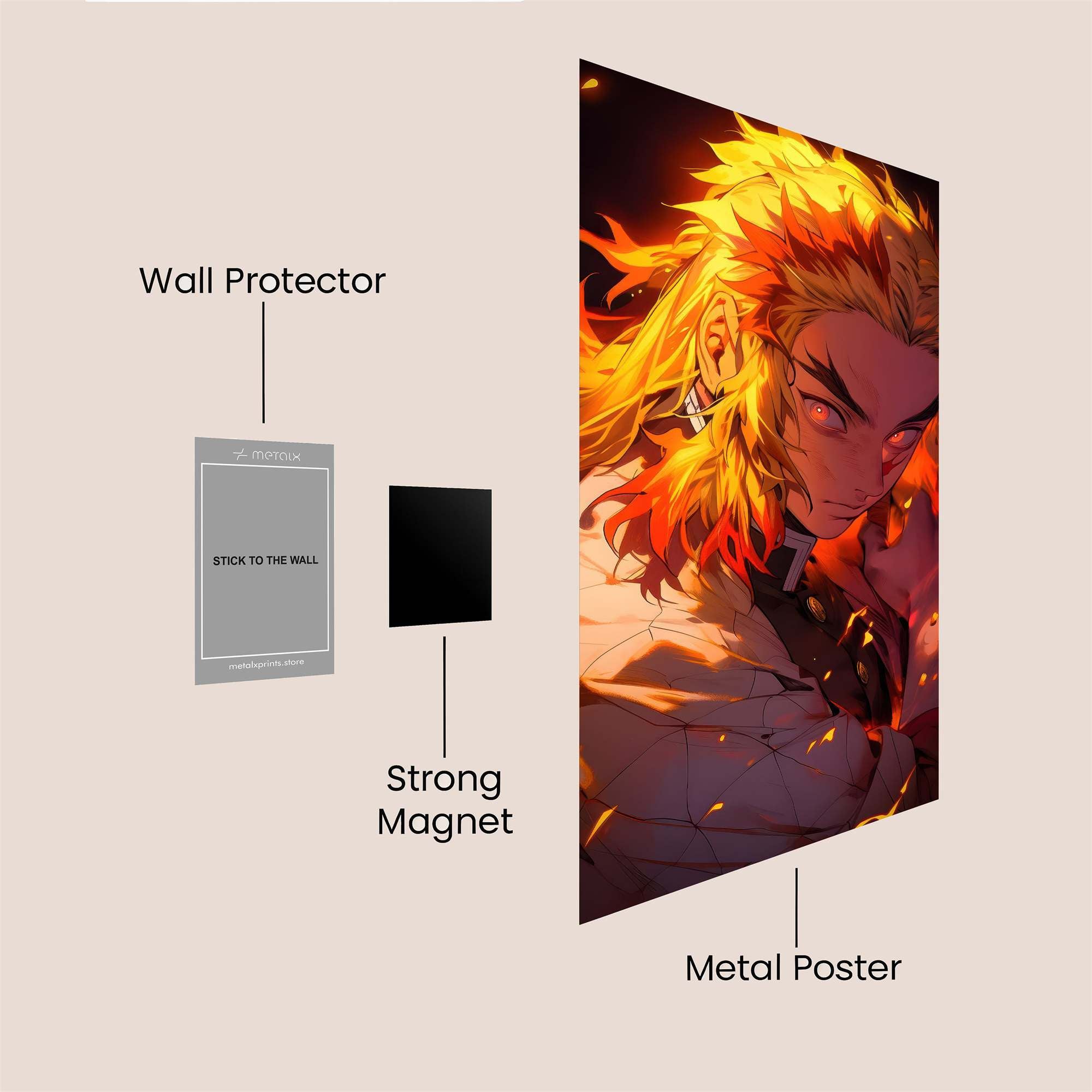 Rengoku Blaze Safe Wall Magnetic / M