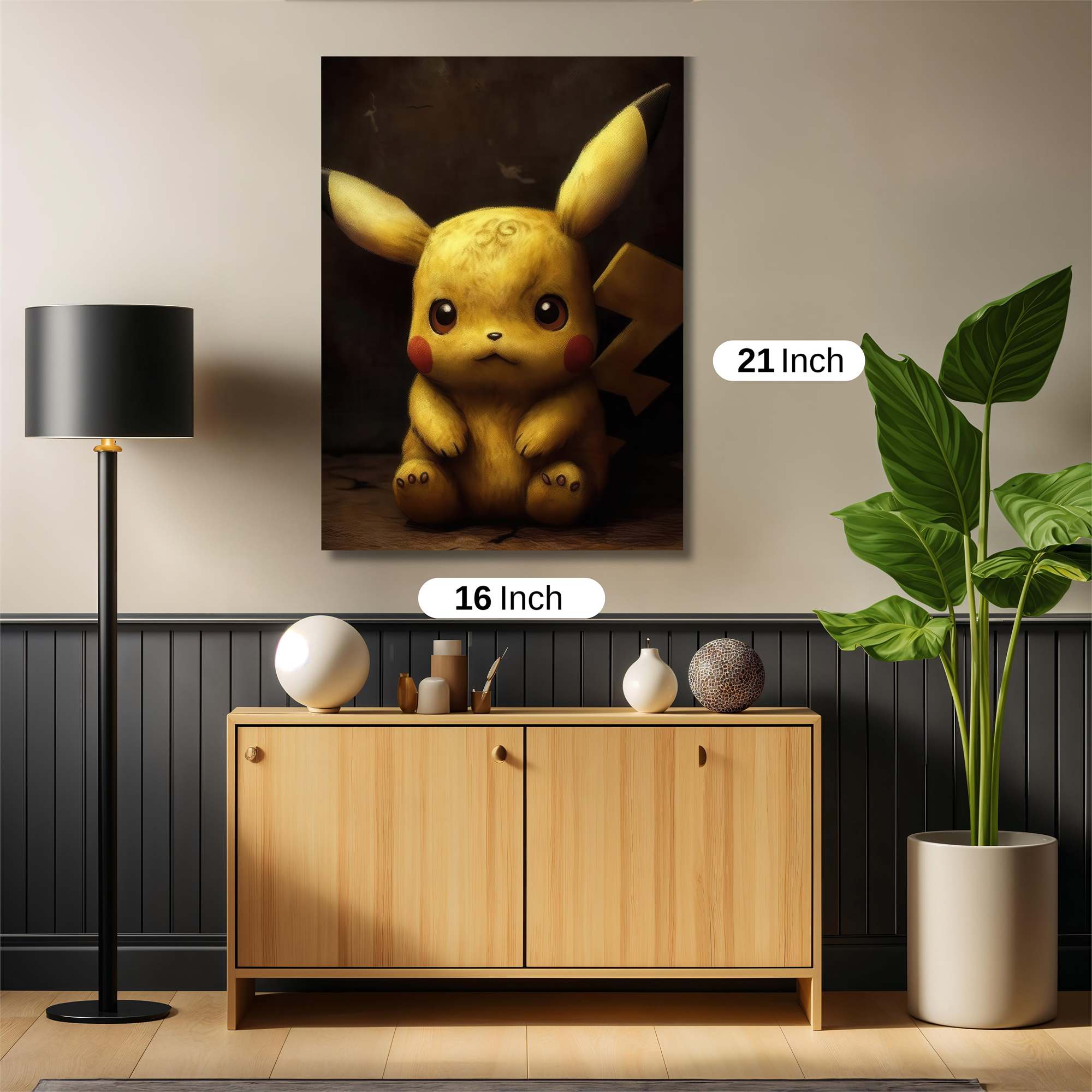Pikachu Pensive Safe Wall Magnetic / M