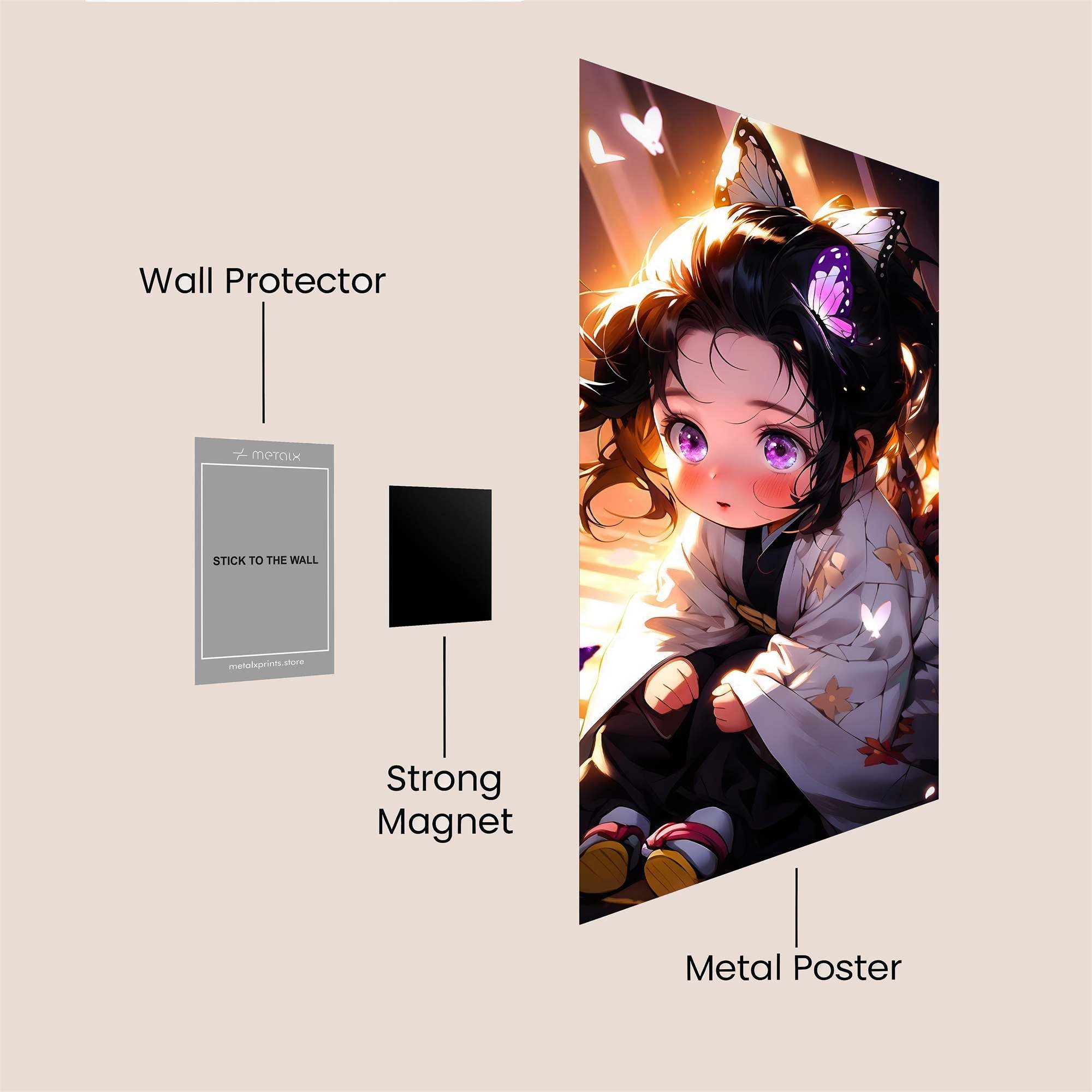 Butterfly Whimsy Safe Wall Magnetic / M