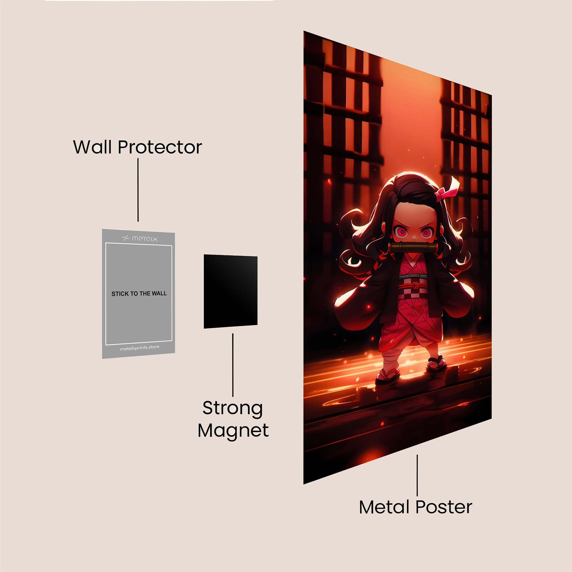 Nezuko Fierce Safe Wall Magnetic / M