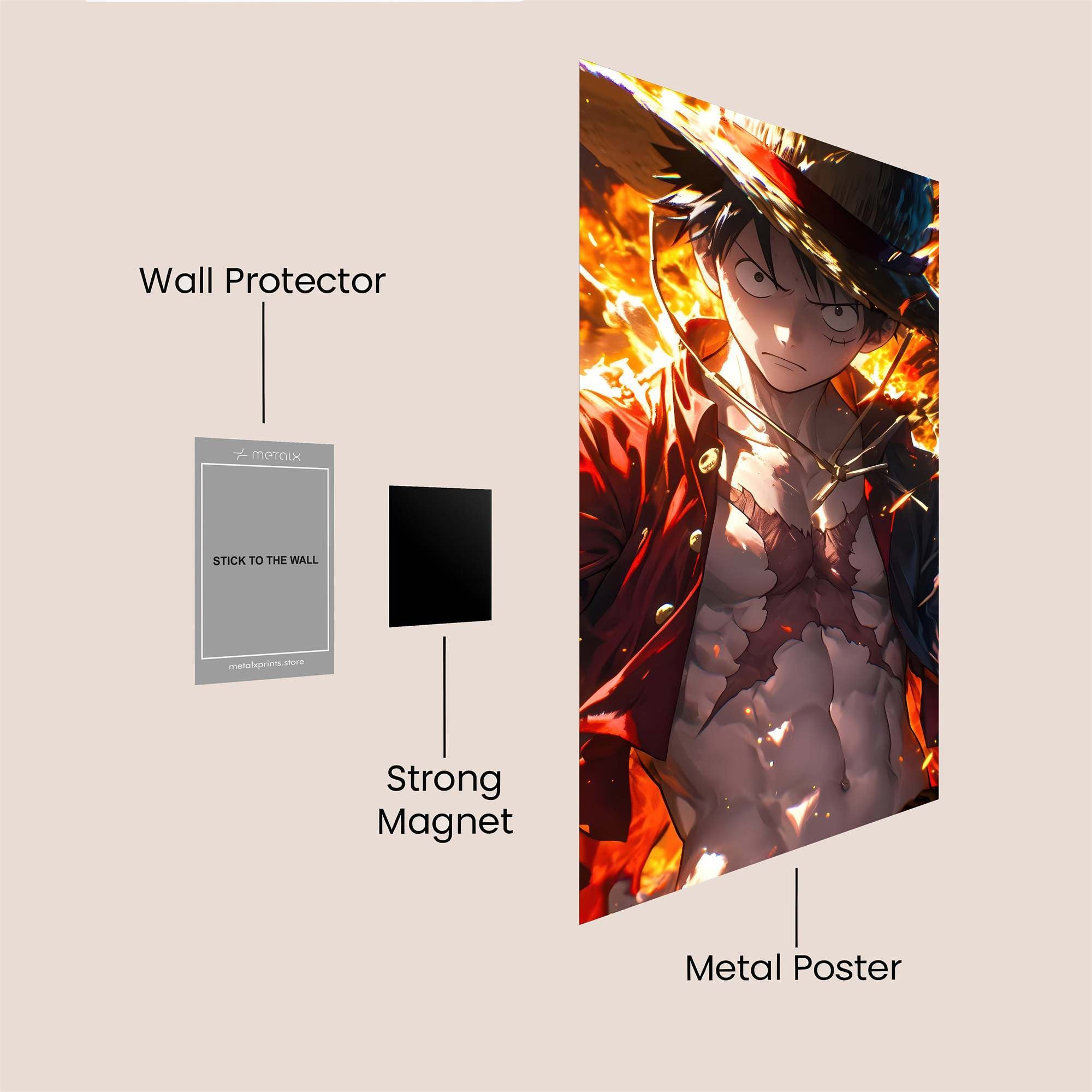 Luffy Inferno Safe Wall Magnetic / M