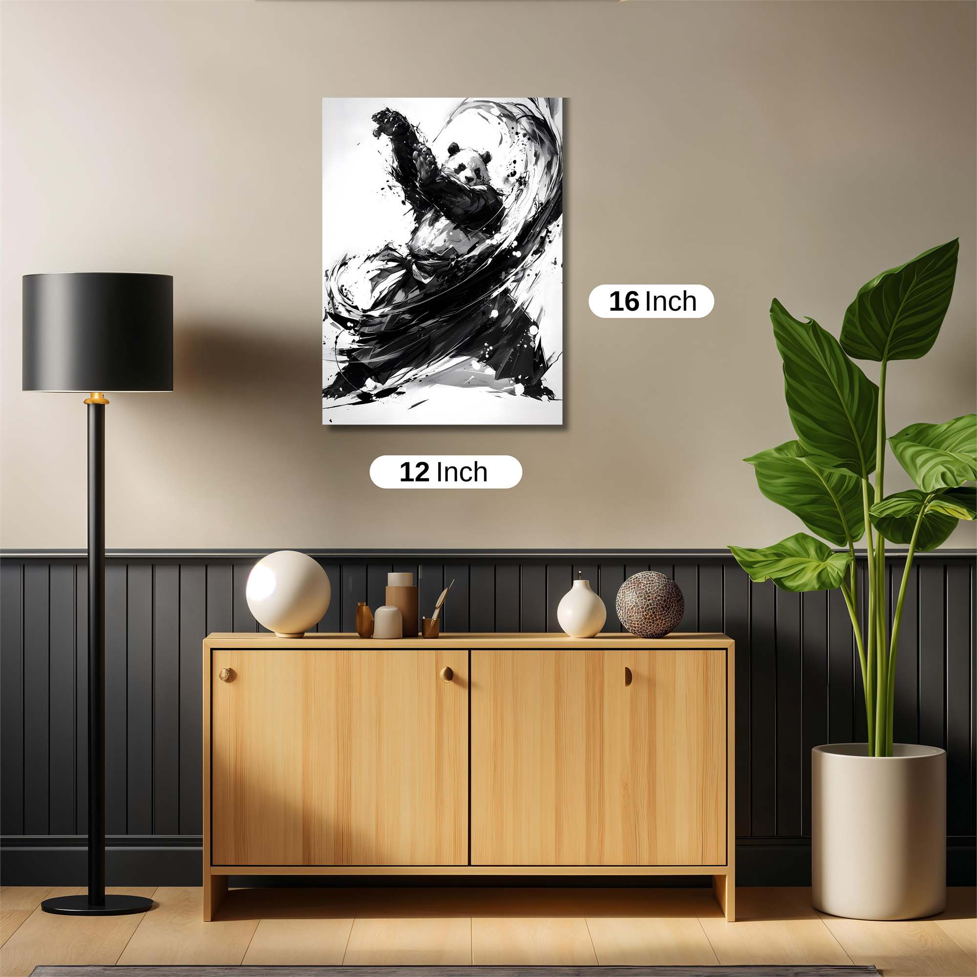 Panda Warrior Safe Wall Magnetic / M