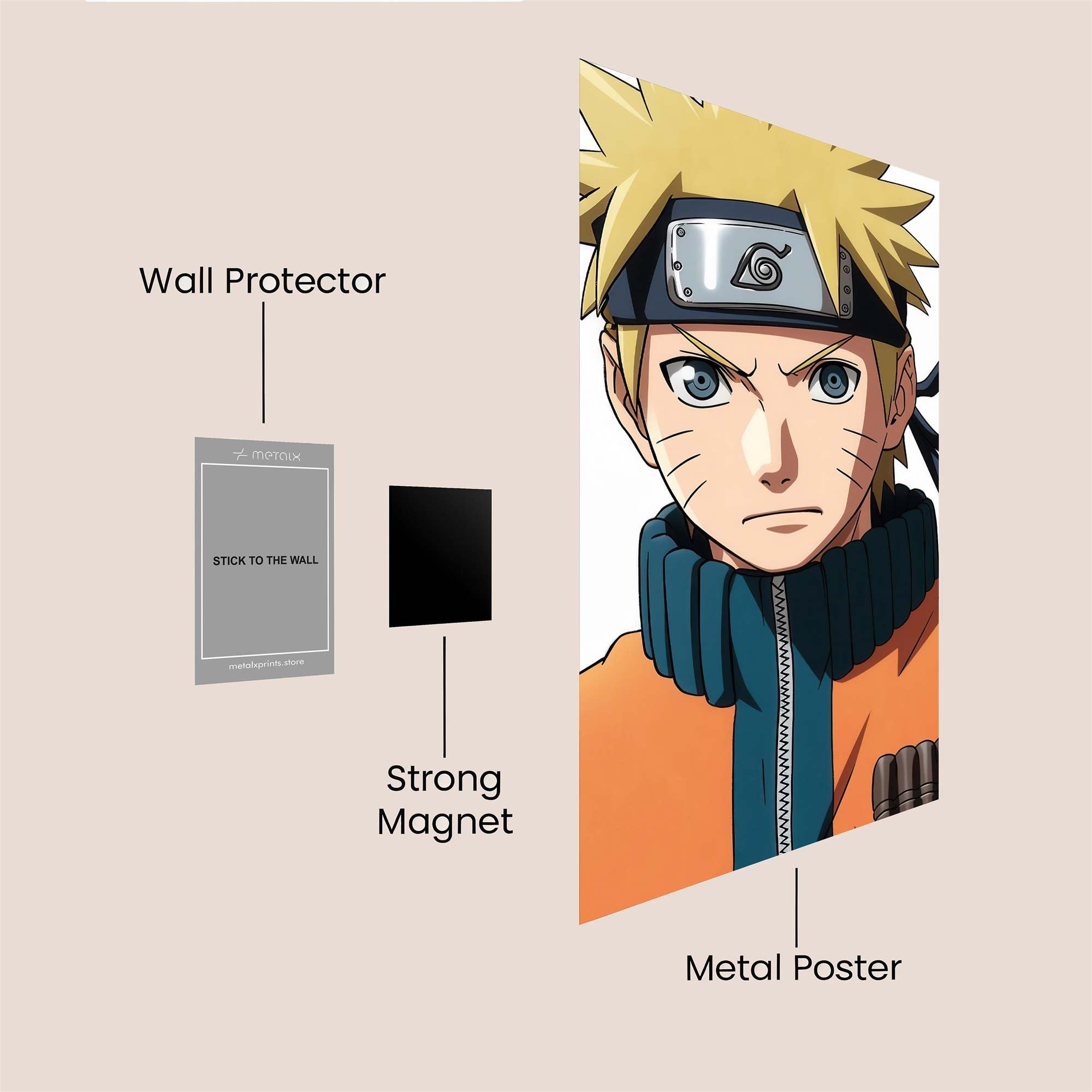 Naruto Fierce Safe Wall Magnetic / M