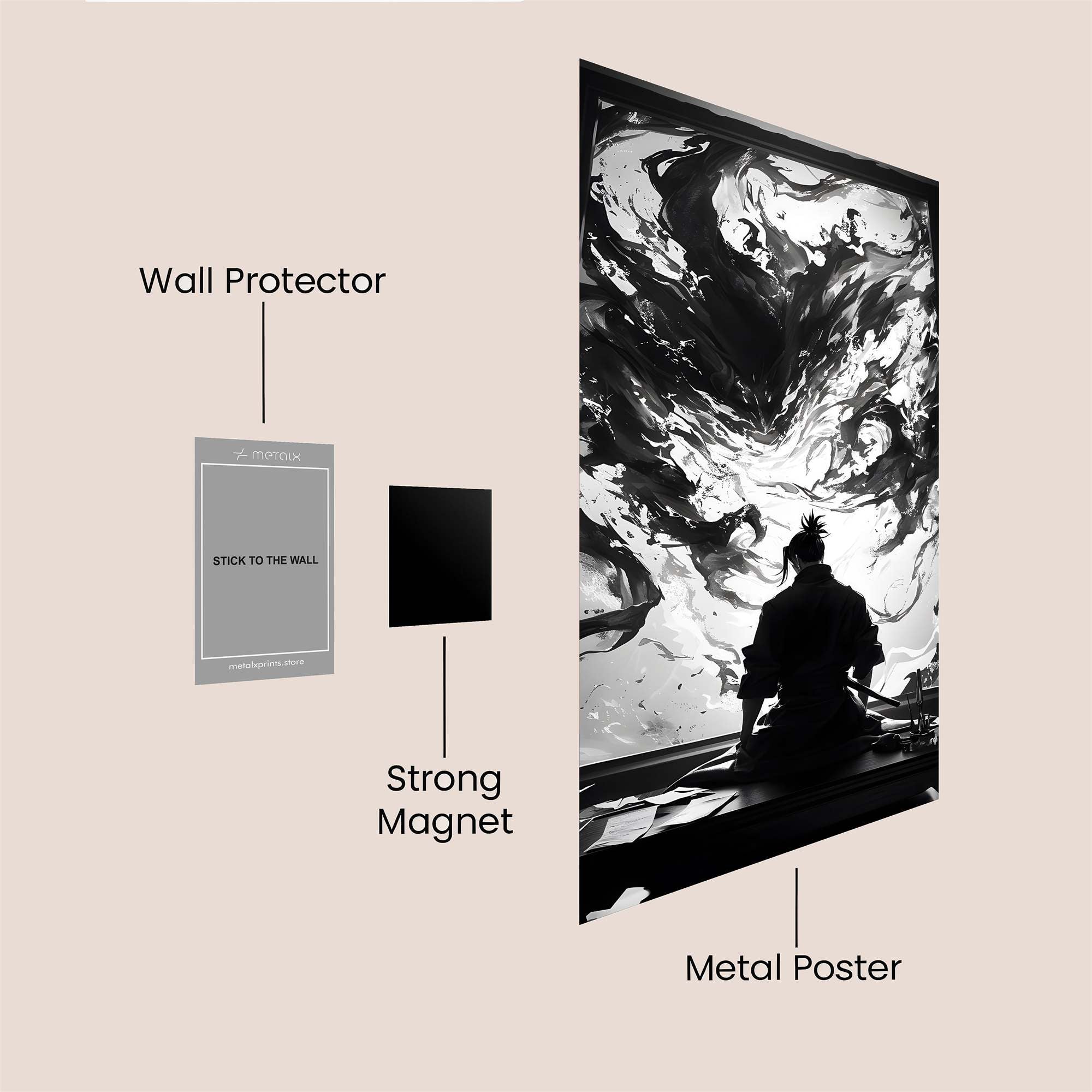 Samurai Contemplation Safe Wall Magnetic / M