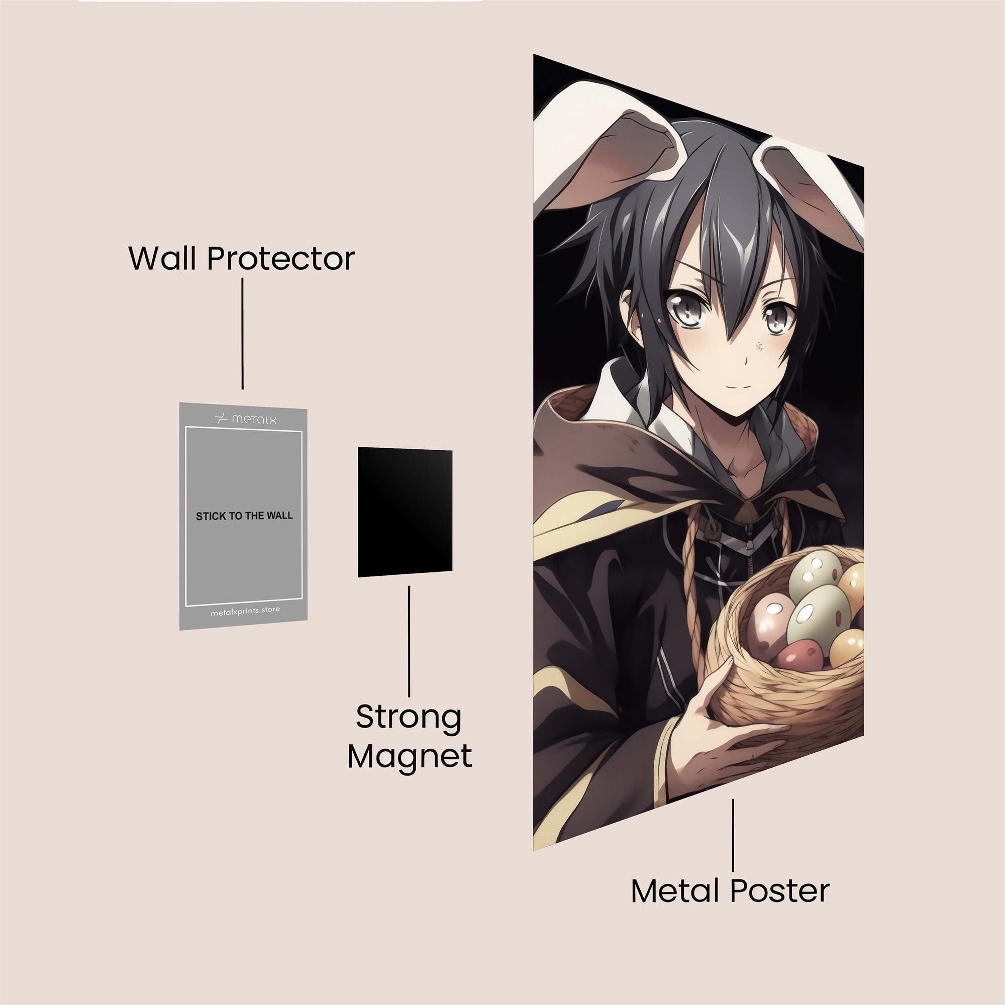 Bunny Sorcerer Safe Wall Magnetic / M