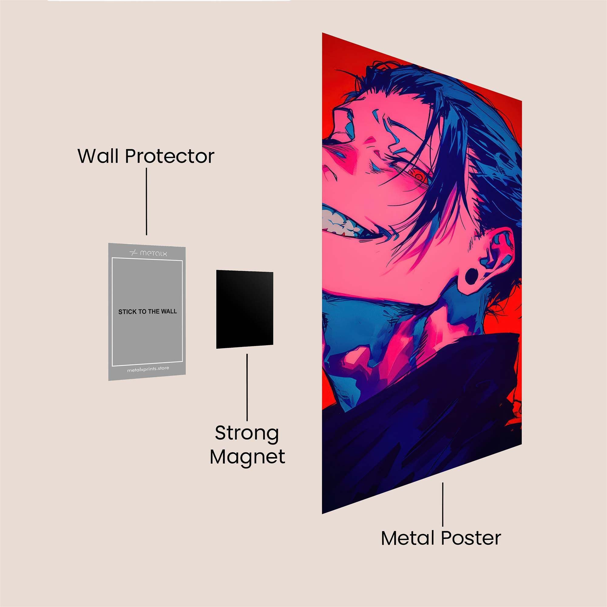 Sukuna Sinister Safe Wall Magnetic / M