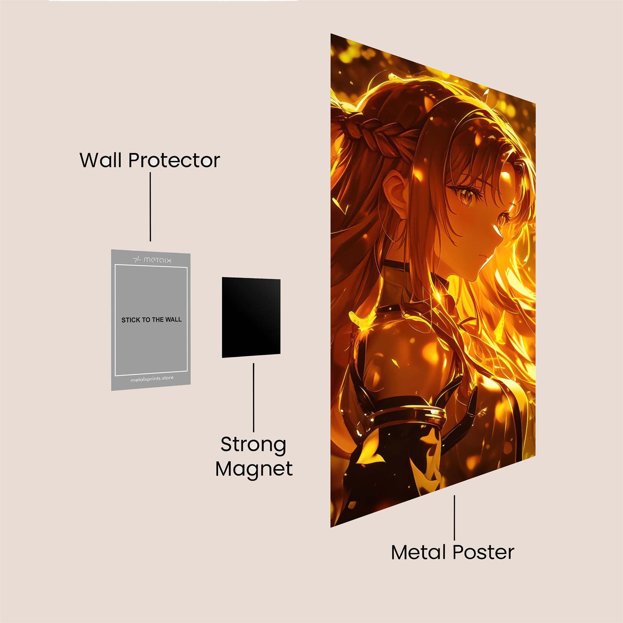 Asuna Radiant Safe Wall Magnetic / M