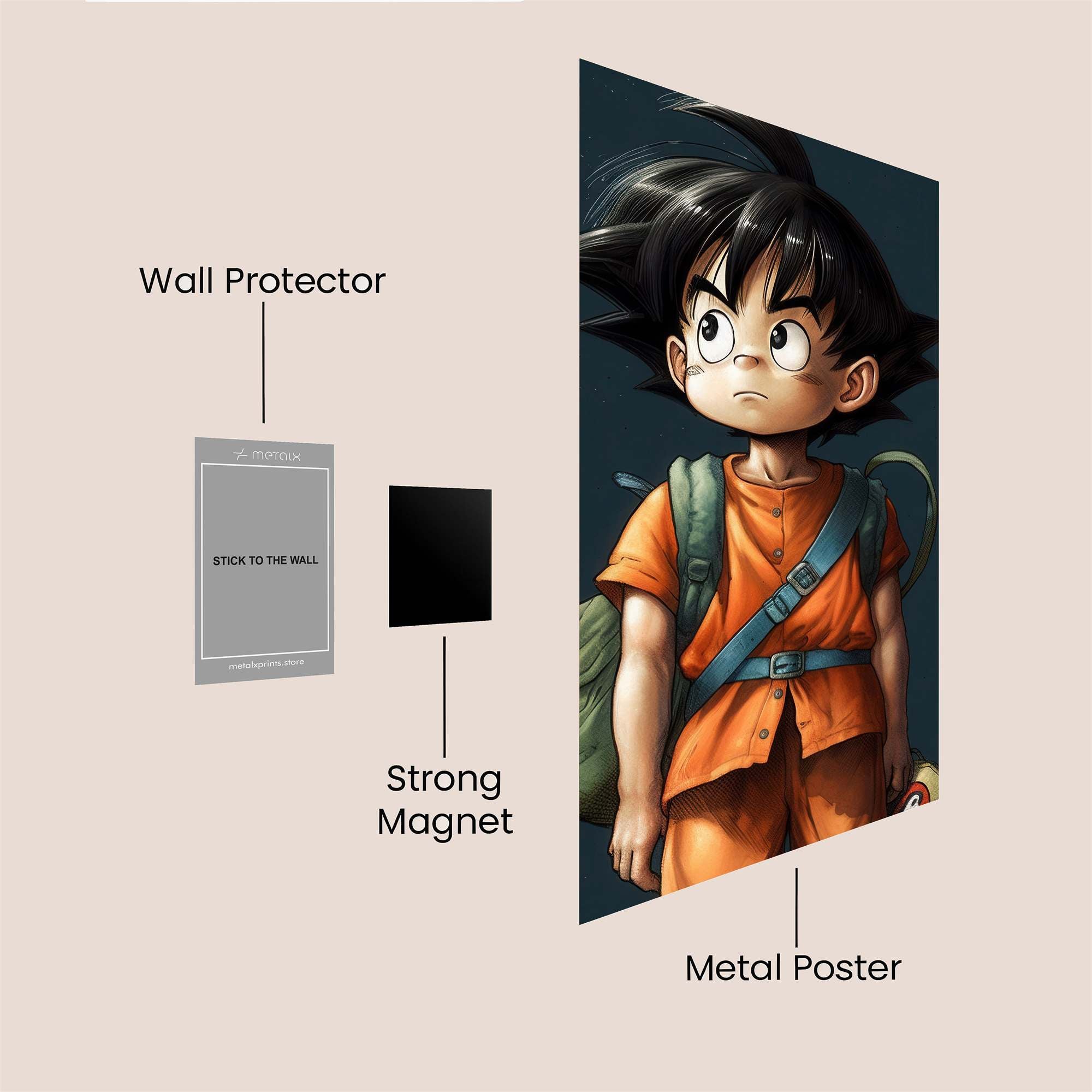 Goku Curious Safe Wall Magnetic / M