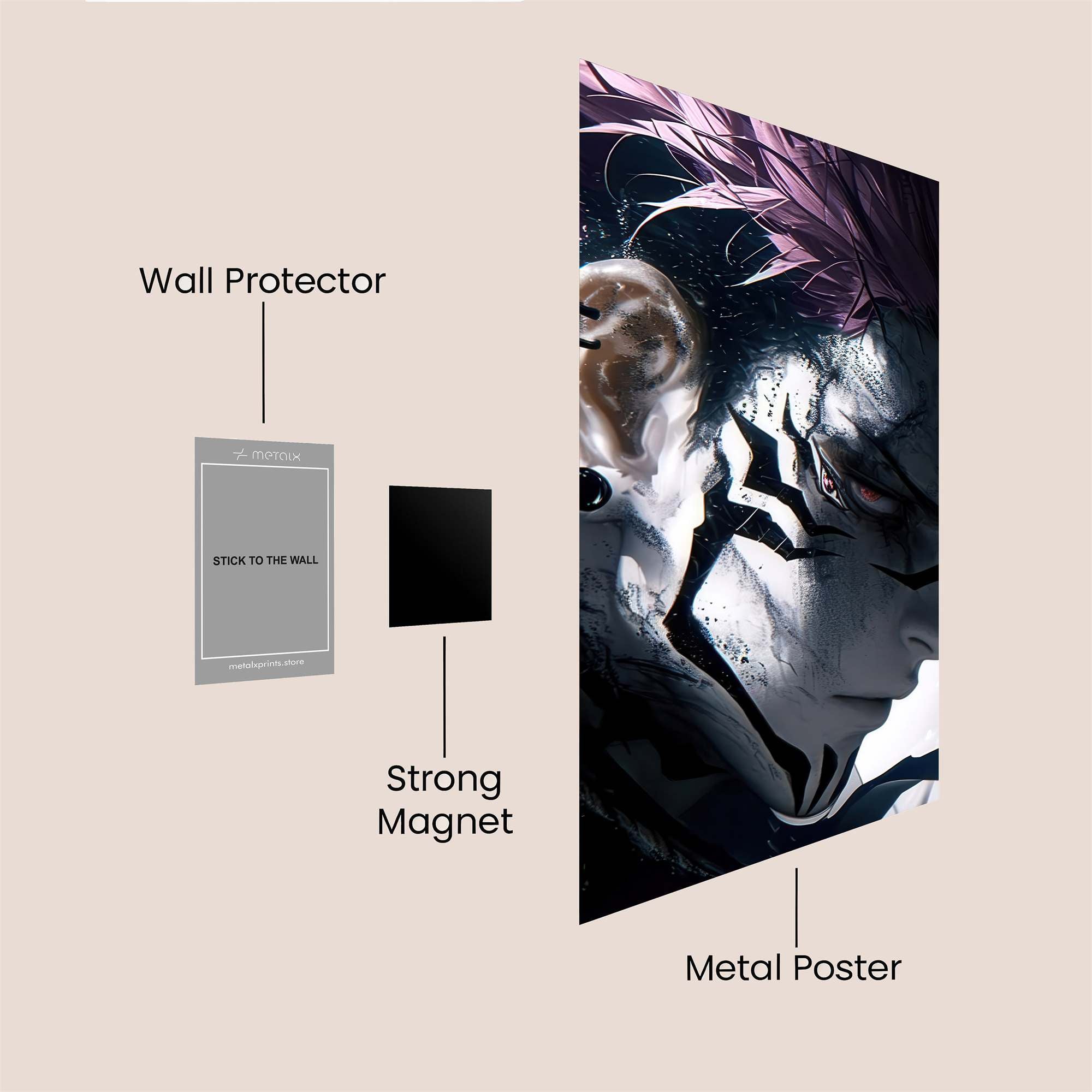 Sukuna Sinister Safe Wall Magnetic / M