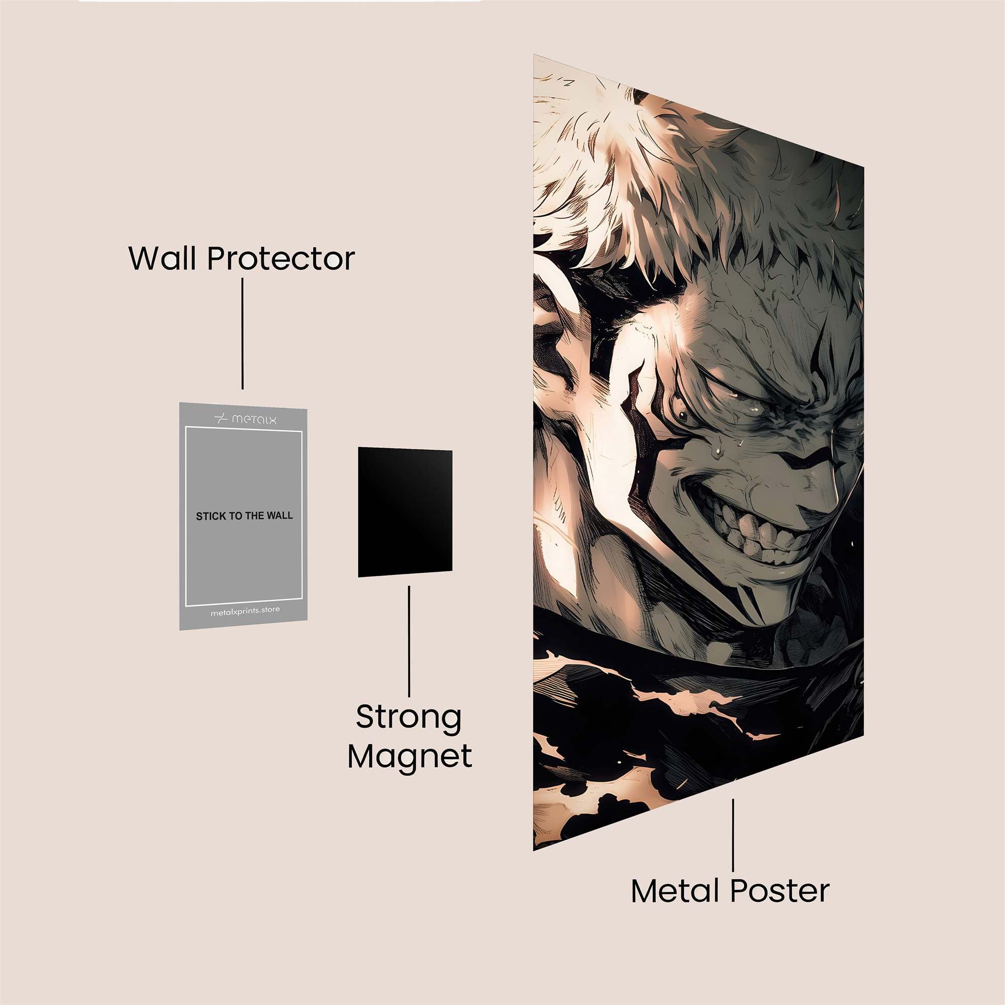 Sukuna Ferocious Safe Wall Magnetic / M