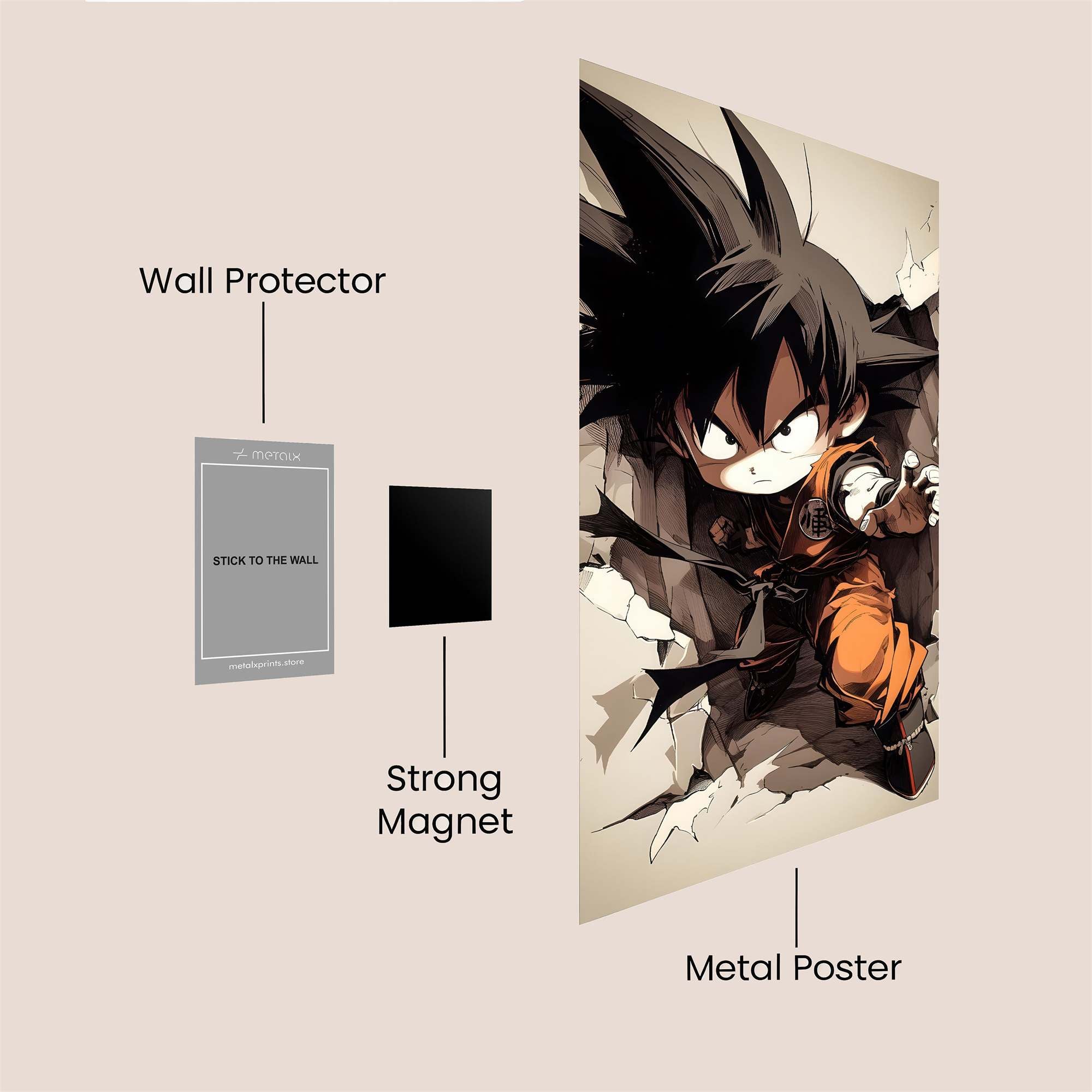 Goku Unleashed Safe Wall Magnetic / M