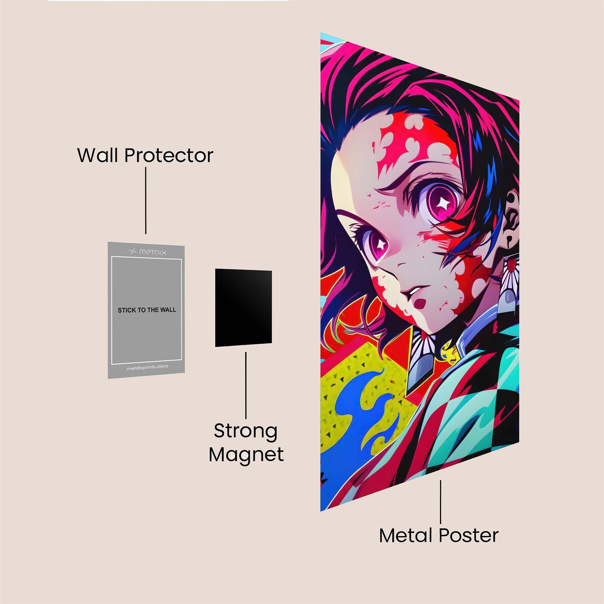 Nezuko Ferocious Safe Wall Magnetic / M