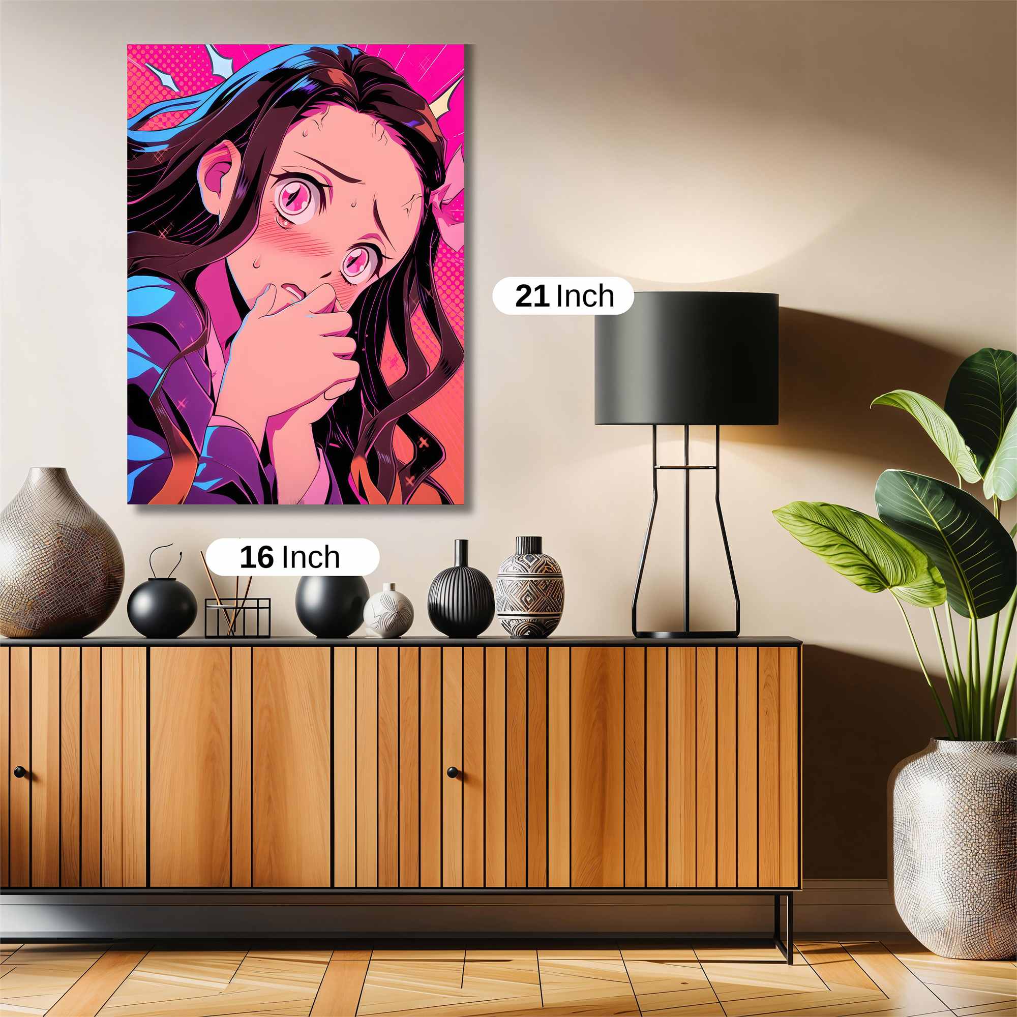 Nezuko Terrified Safe Wall Magnetic / M