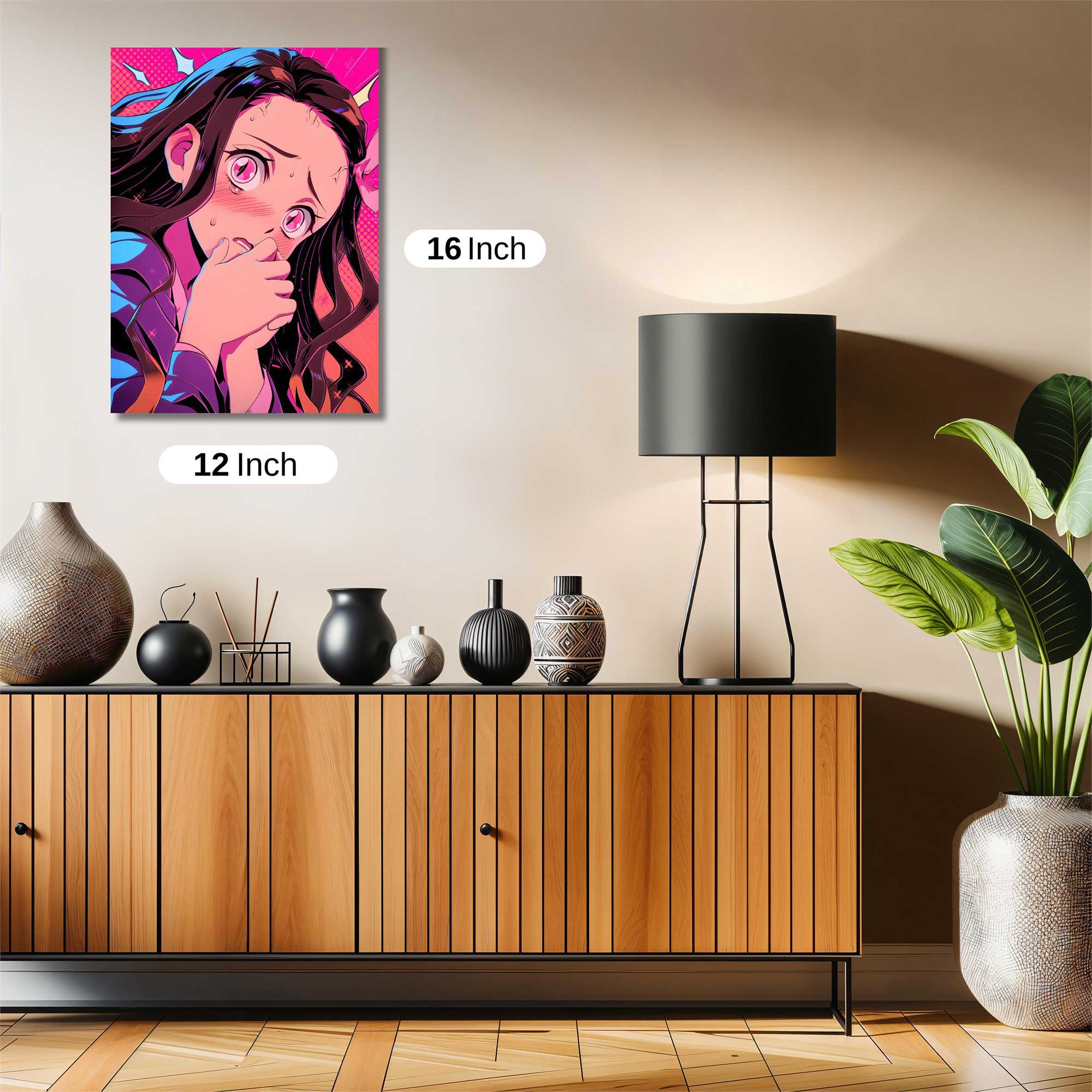 Nezuko Terrified Safe Wall Magnetic / M