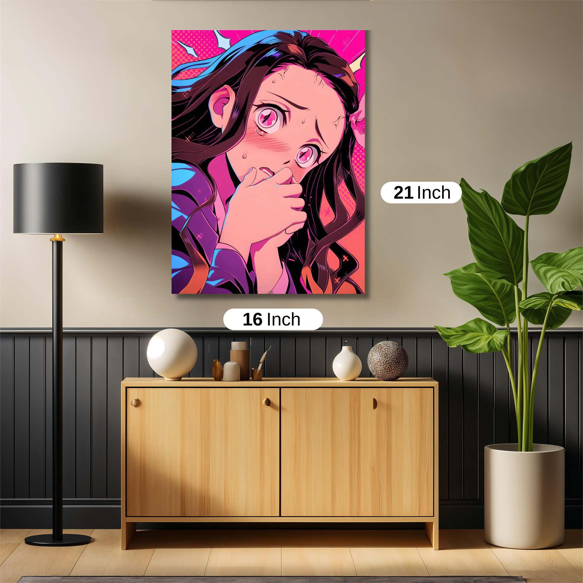 Nezuko Terrified Safe Wall Magnetic / M