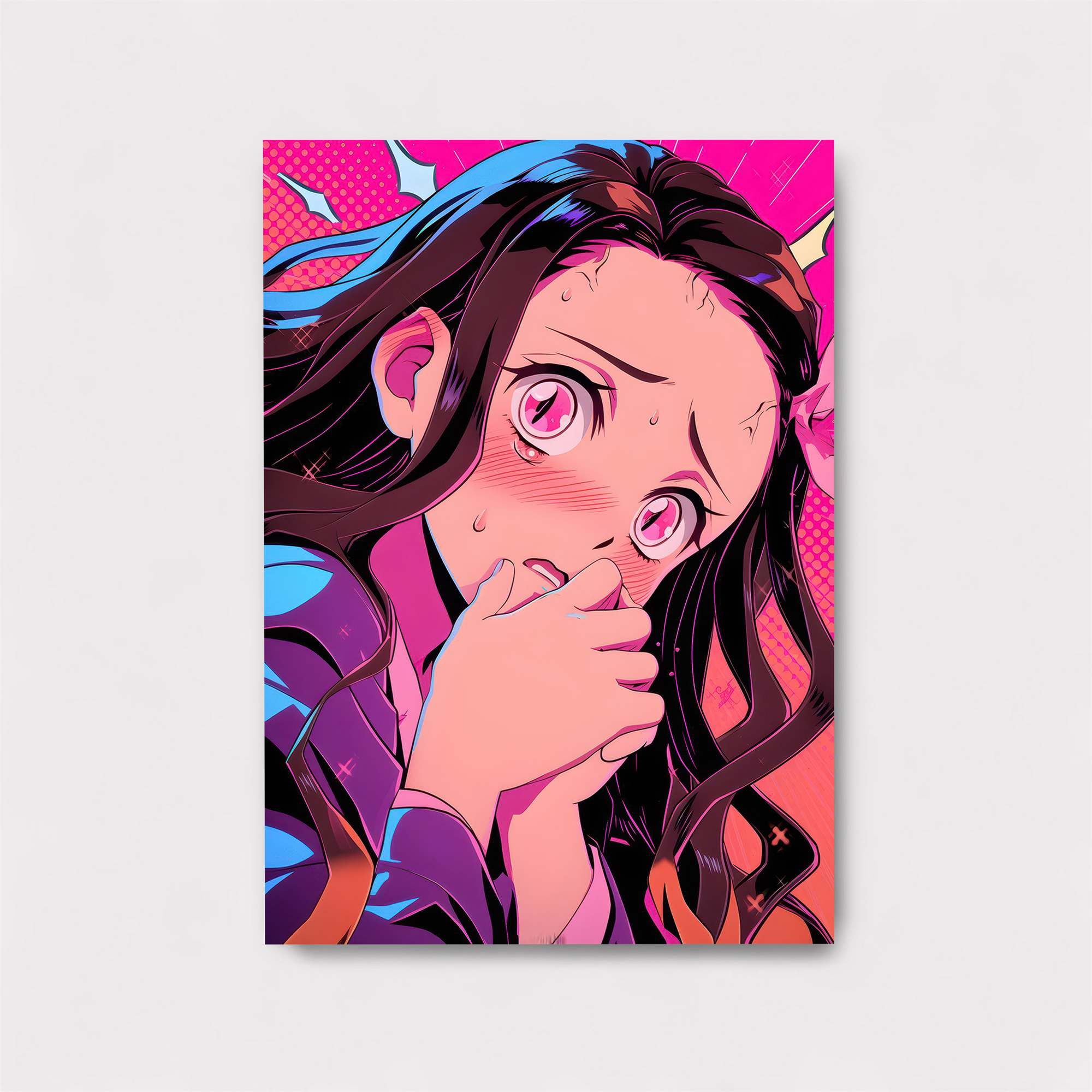 Nezuko Terrified Safe Wall Magnetic / M