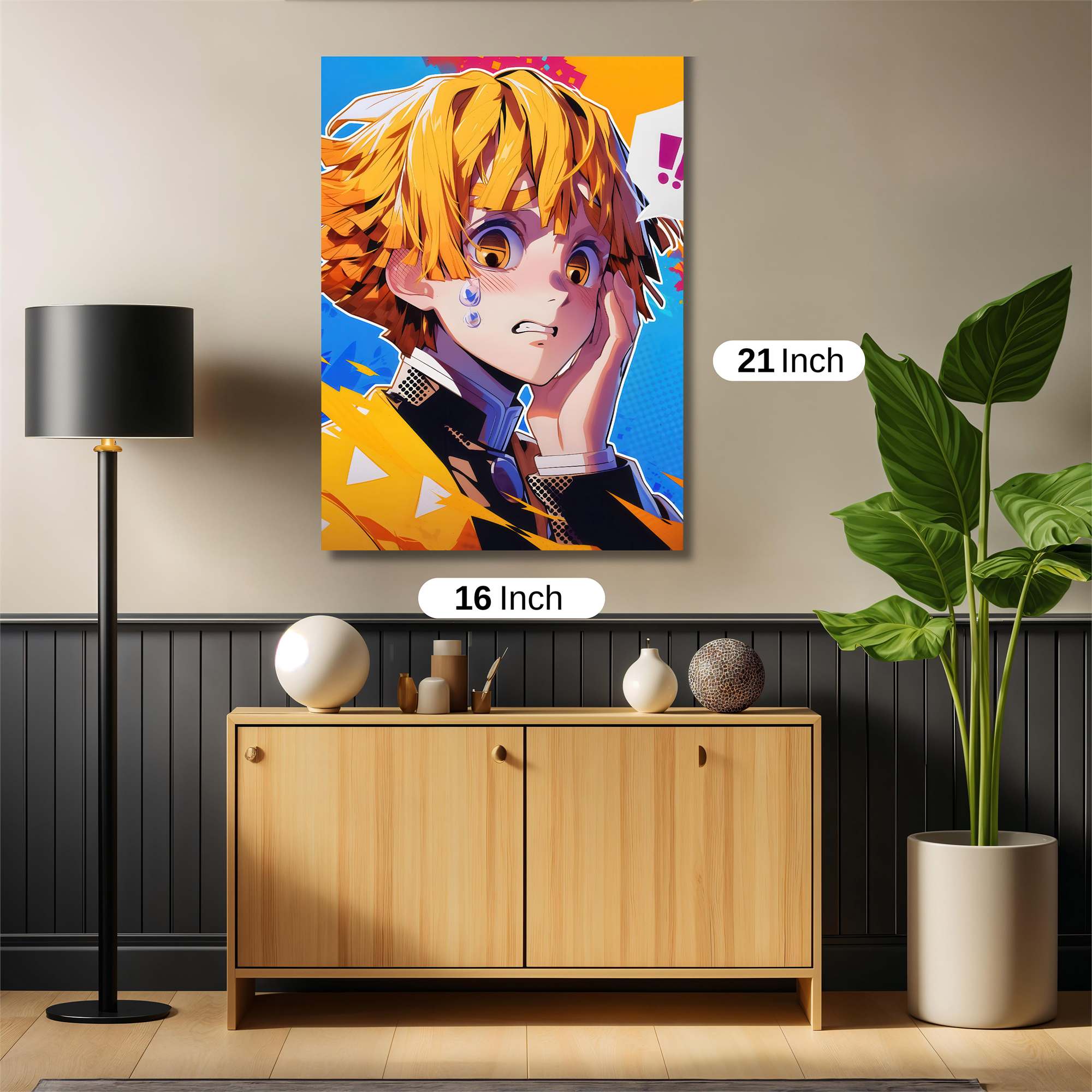 Zenitsu Flustered Safe Wall Magnetic / M